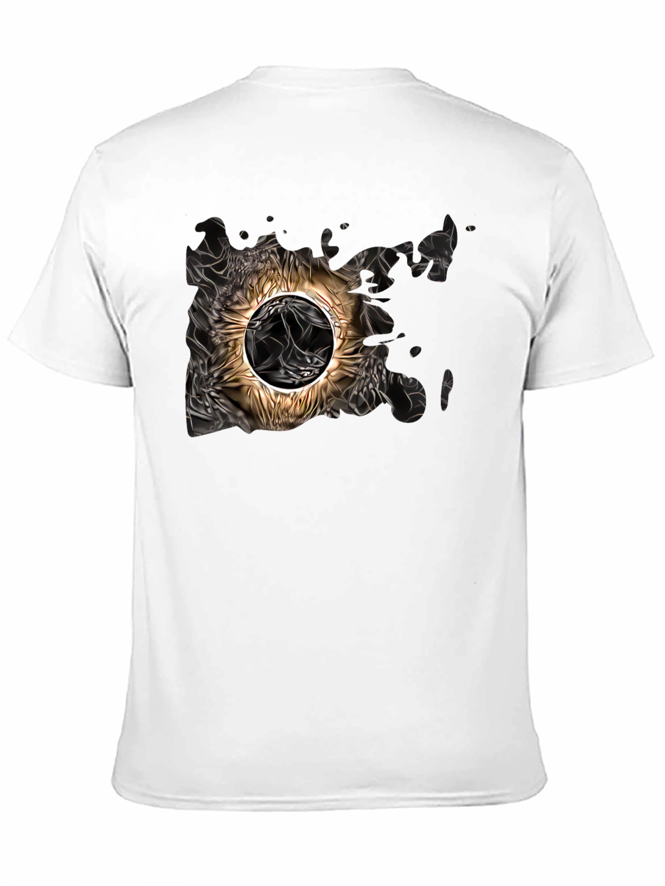 Black Abstract Sun Graphic Tee - Black view 11