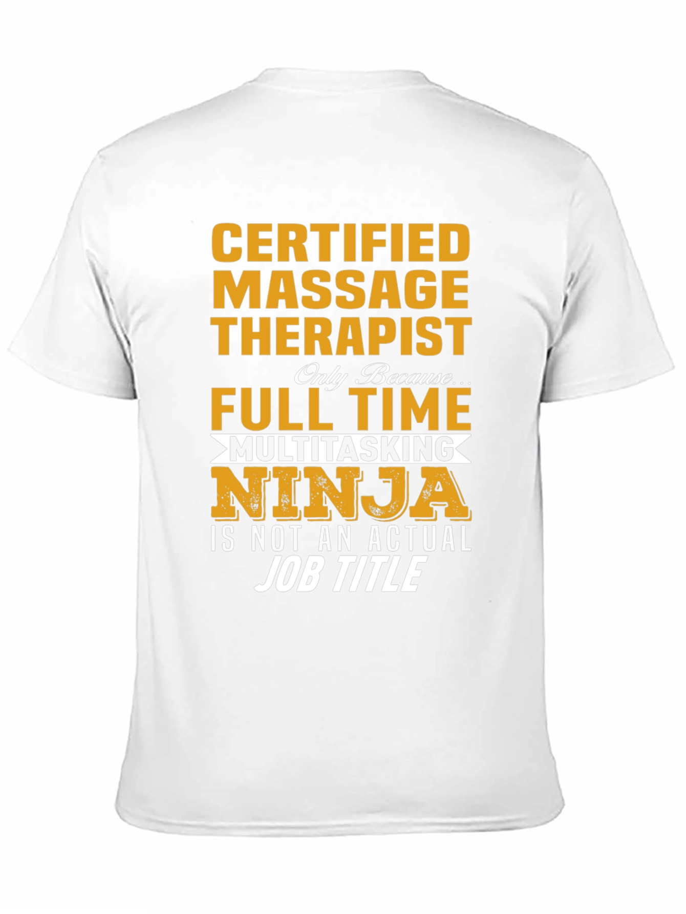 Black Certified Massage Therapist Ninja T-Shirt view 11