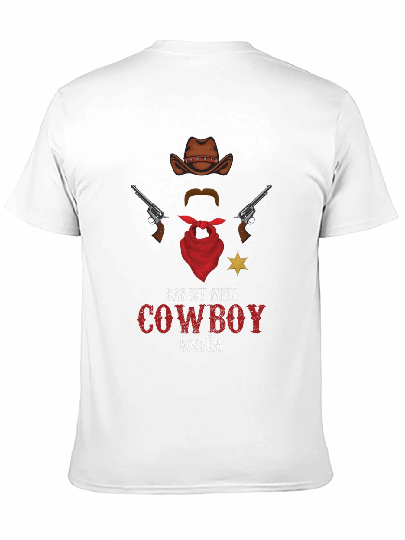 Black Cowboy Costume T-Shirt - Novelty Western Style Tee view 11