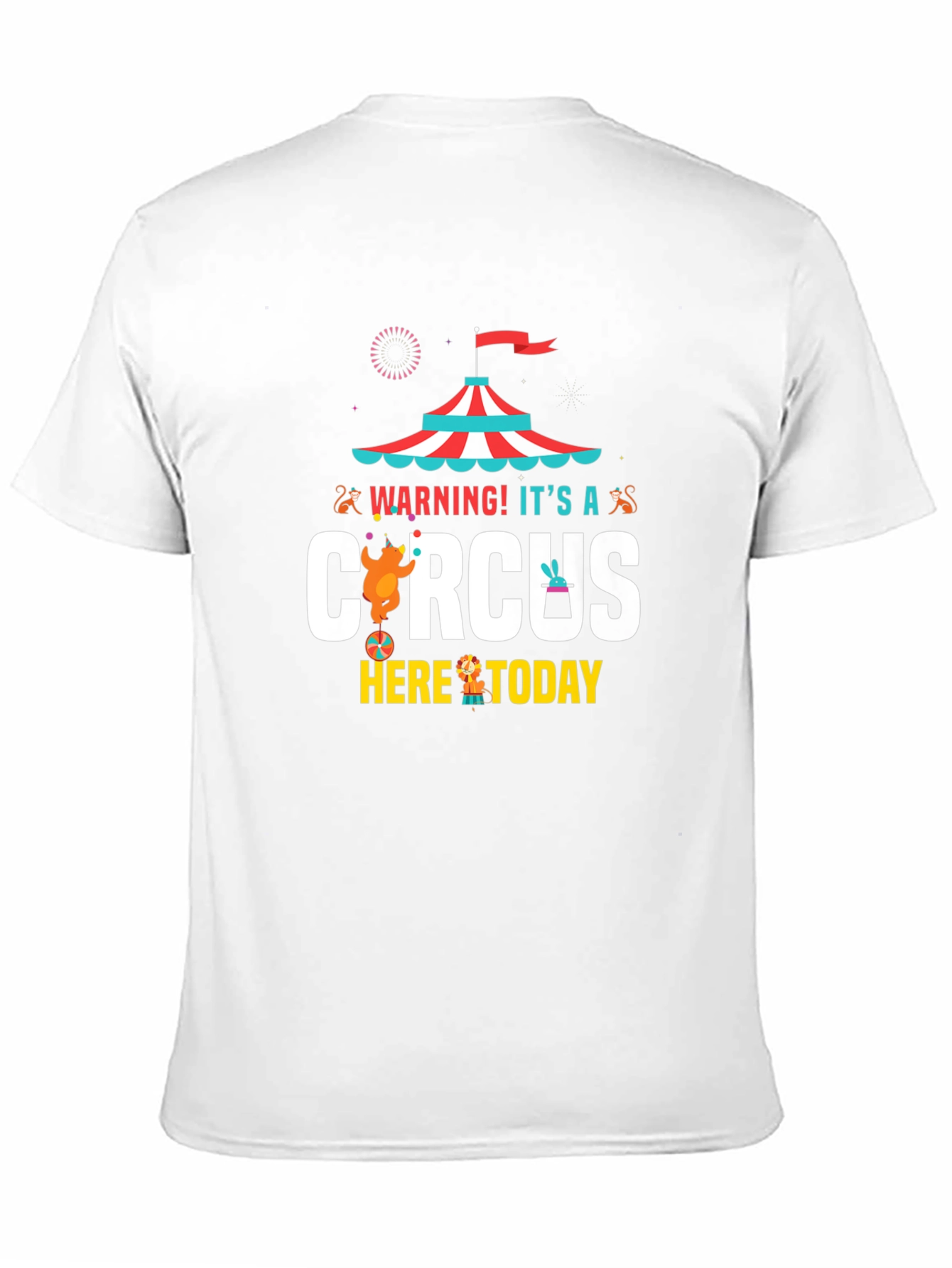 Black Circus Graphic Men's T-Shirt - Fun Design view 11