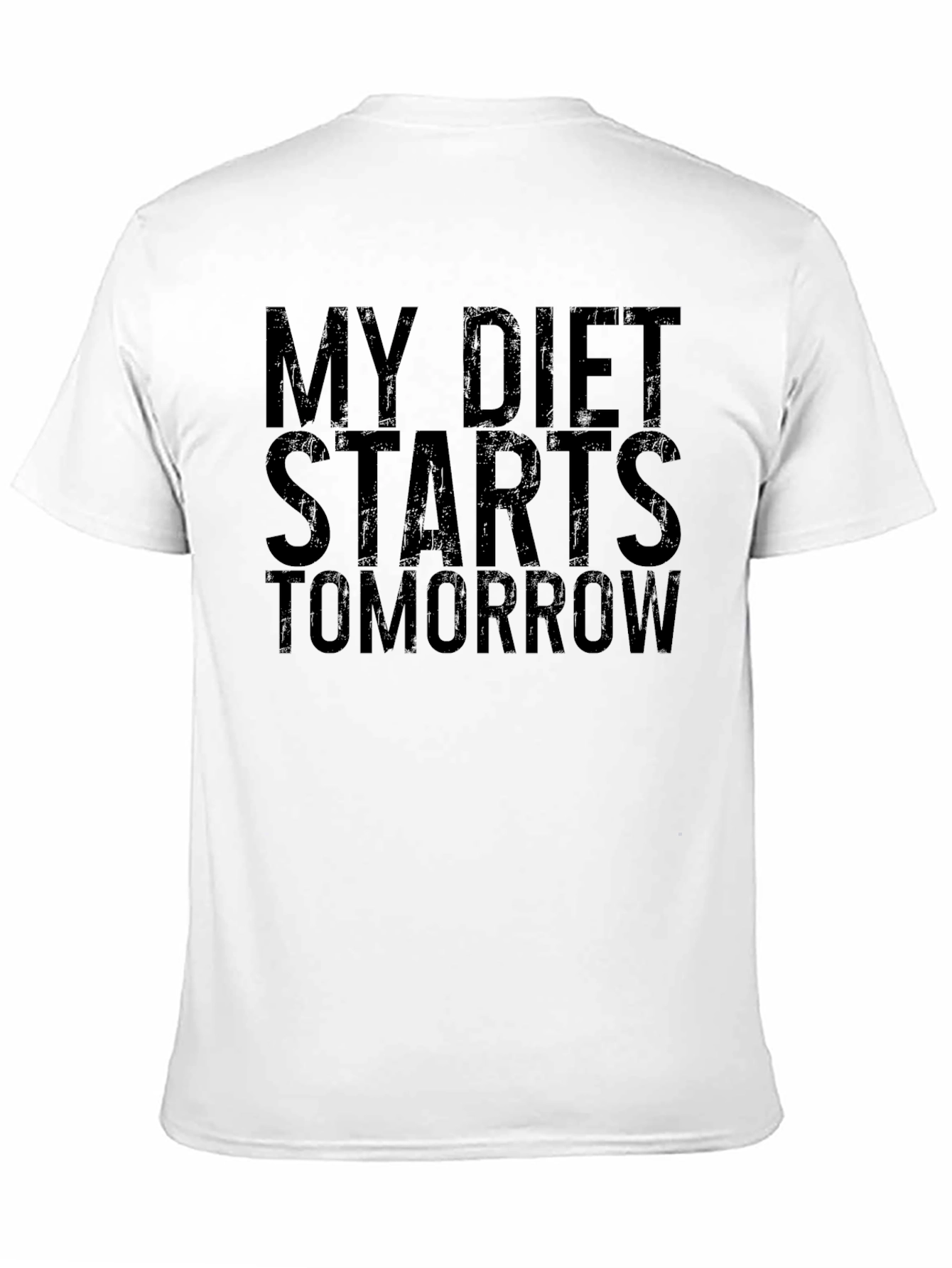 Black Funny Diet Starts Tomorrow Black T-Shirt view 11