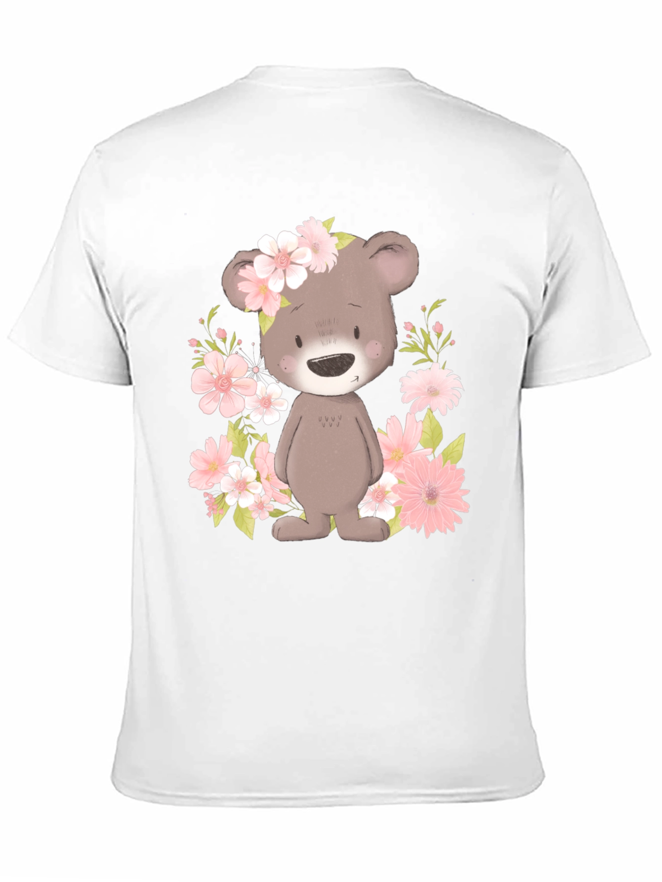 Black Floral Bear Graphic Tee view 11
