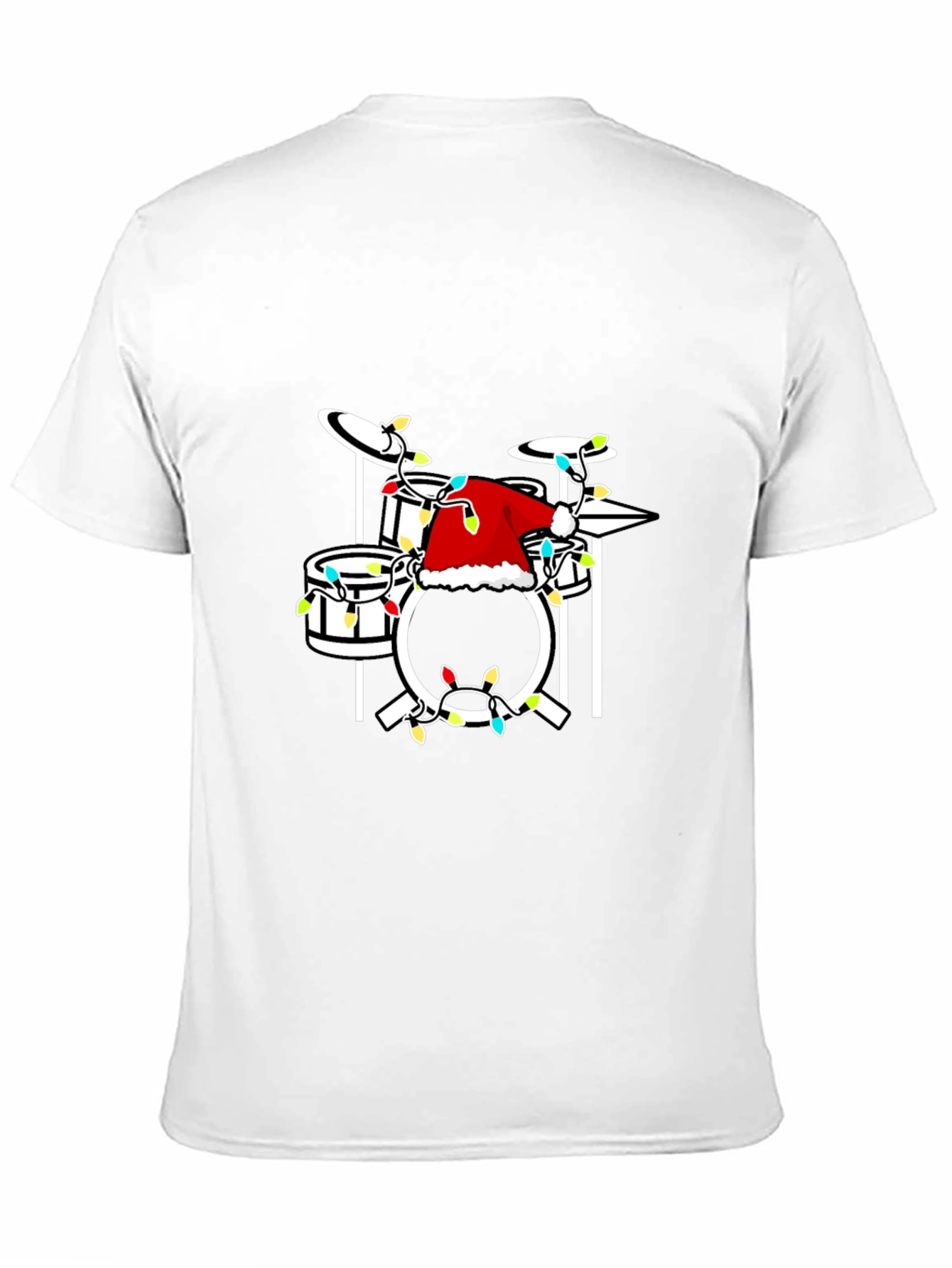 Black Drum Set Christmas T-Shirt view 11