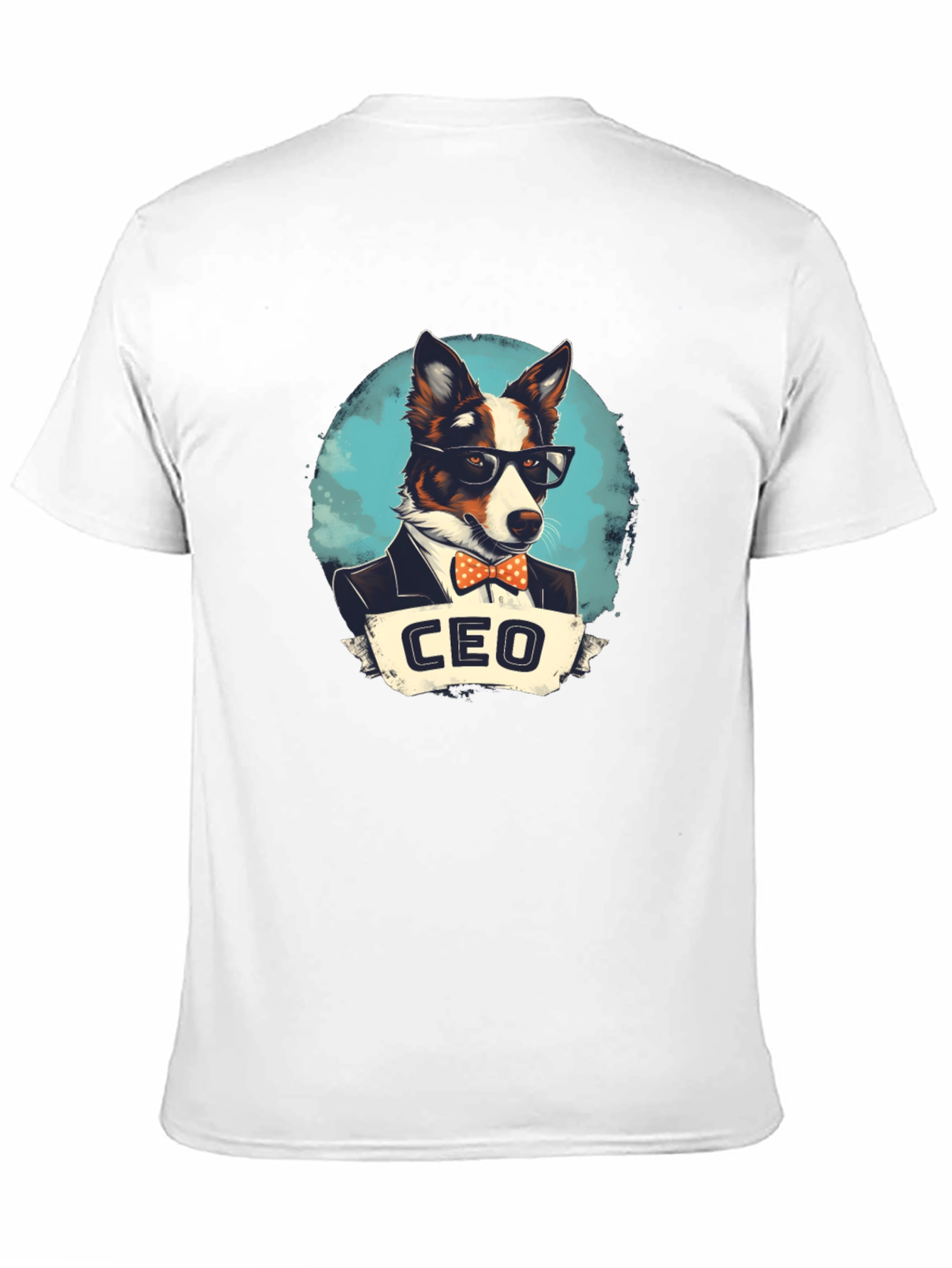 Black CEO Dog T-Shirt - Black Cotton Tee with Funny Graphic view 11