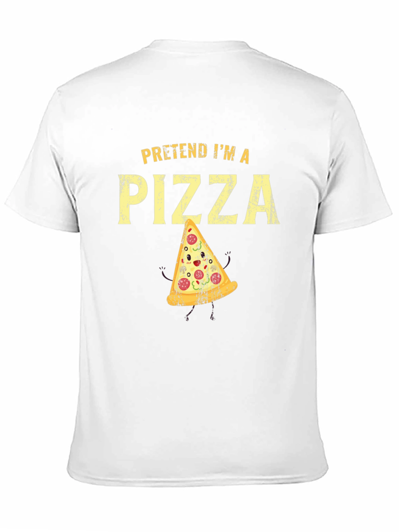 Black Pretend I'm A Pizza Graphic T-Shirt view 11