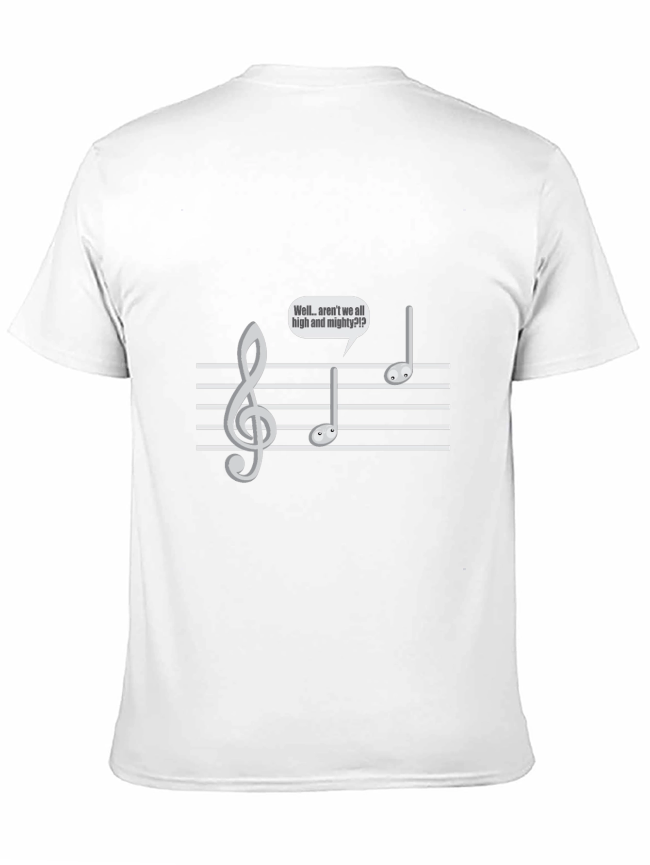 Black Musical Humor T-Shirt - 'High and Mighty' view 11
