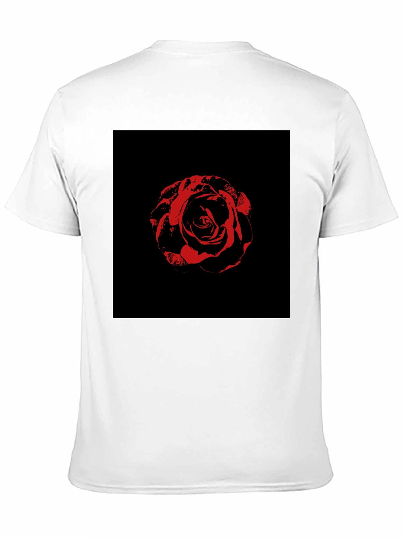 Black Rose Graphic Tee - Black Cotton T-Shirt view 11