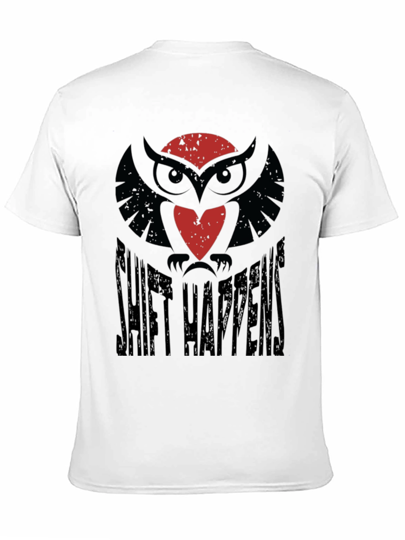 Black Shift Happens Owl T-Shirt - Black view 11