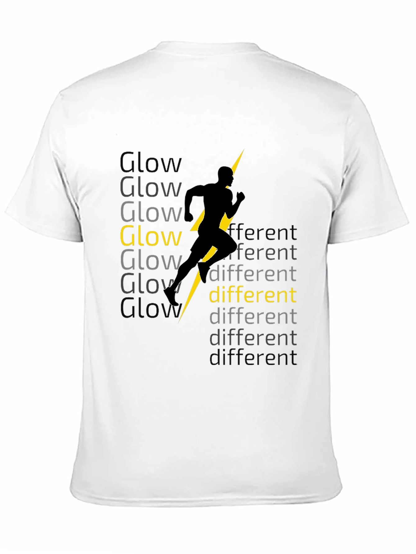 Black Glow Different Graphic Tee view 11