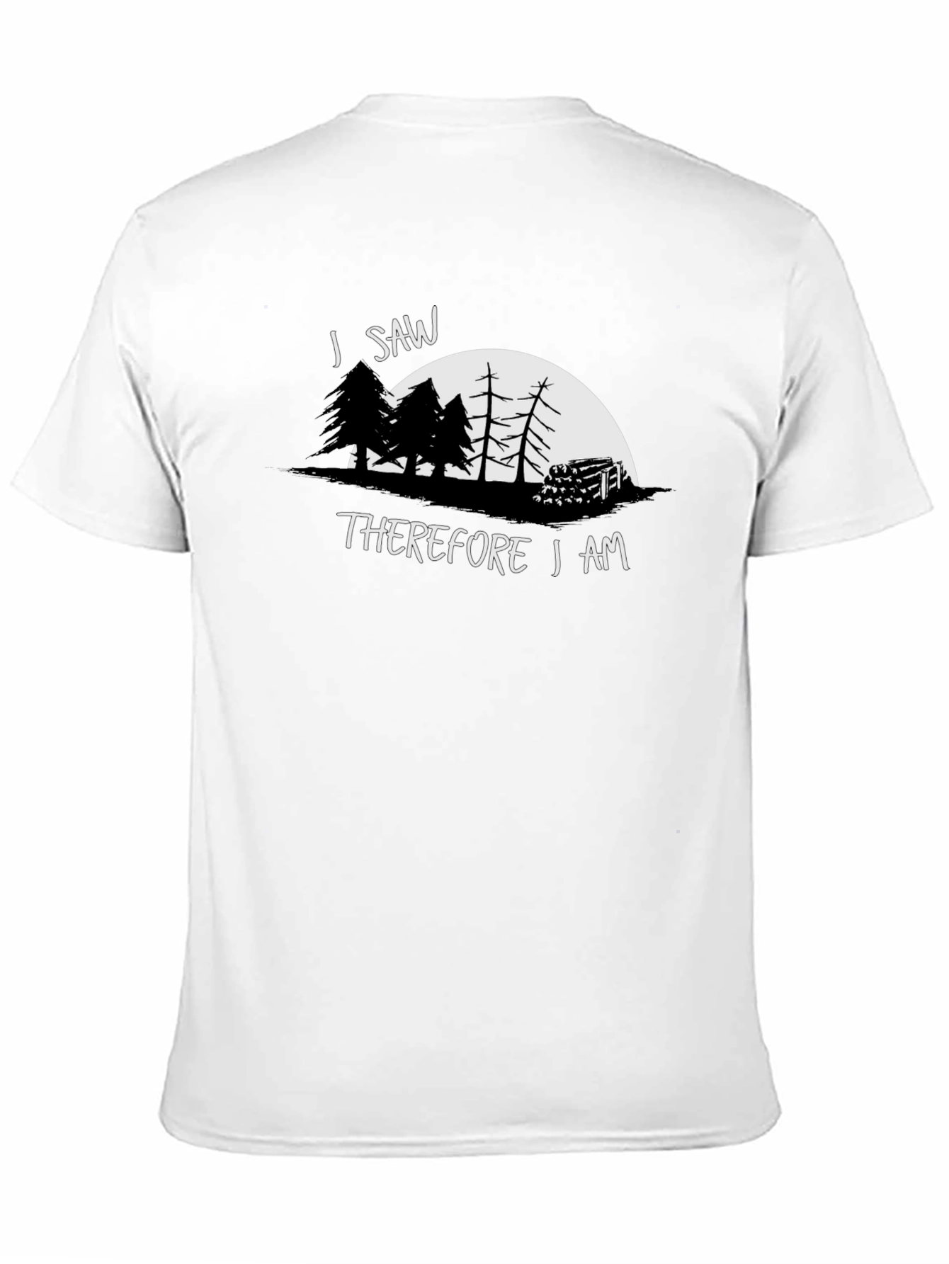 Black I Saw Therefore I Am Graphic T-Shirt view 11