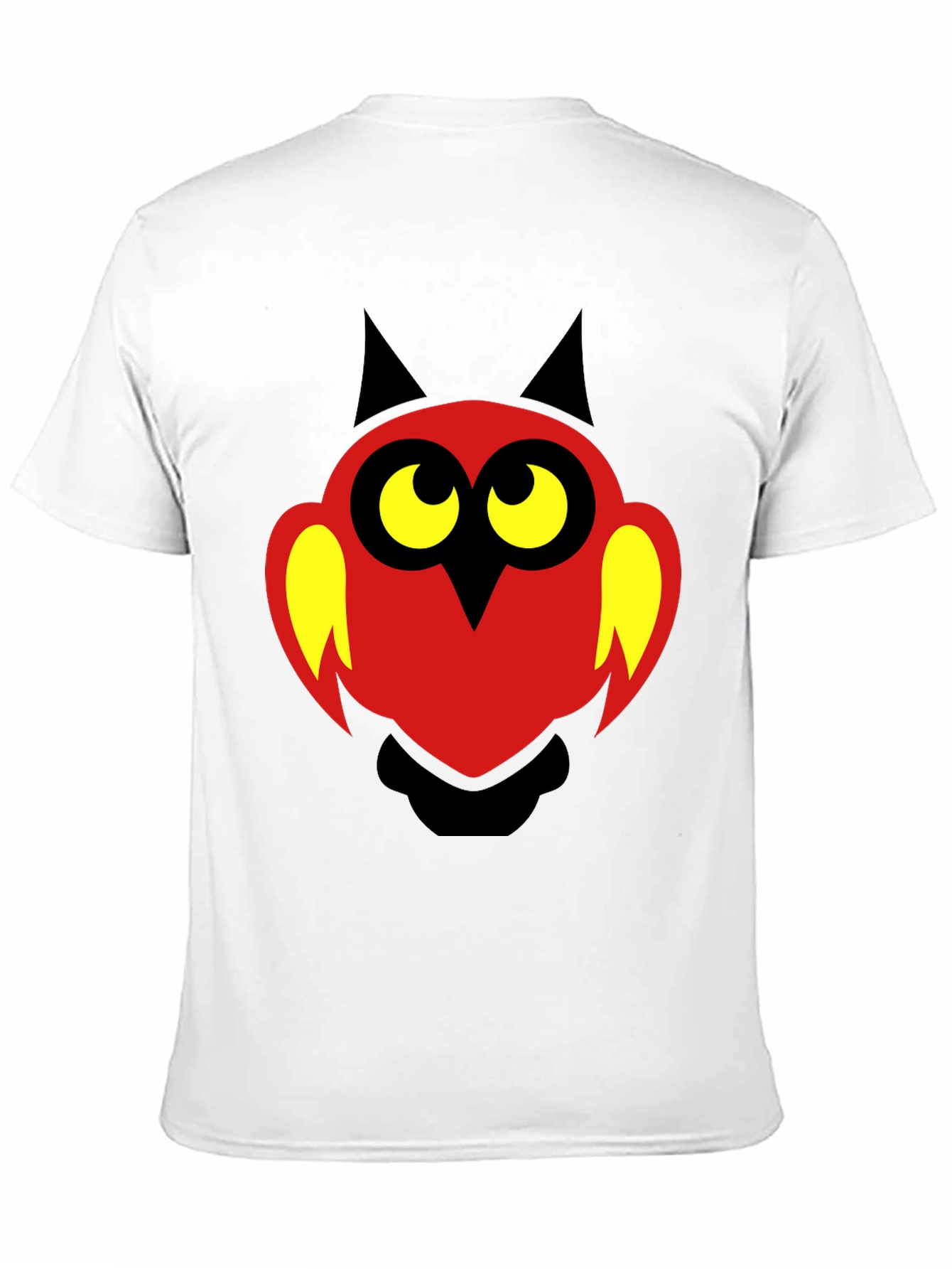 Black Cartoon Owl Graphic Print T-Shirt - Black view 11