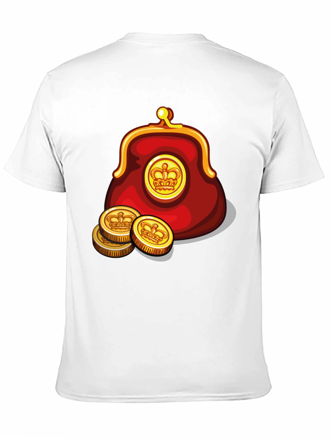 Black Crown Coin Purse Graphic Tee - Black Cotton Blend view 11