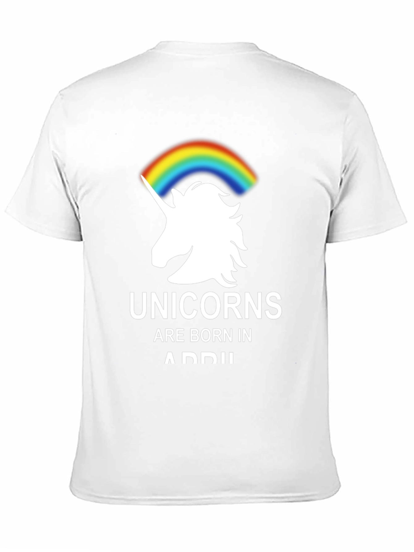 Black Unicorns Are Born in April T-Shirt view 11