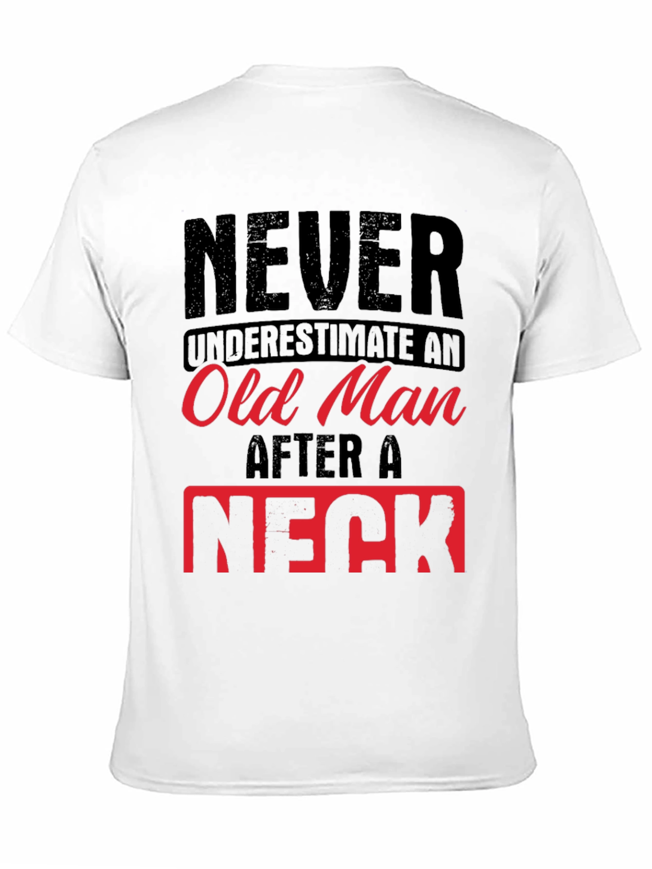 Black Never Underestimate Old Man Humor Graphic Tee view 11