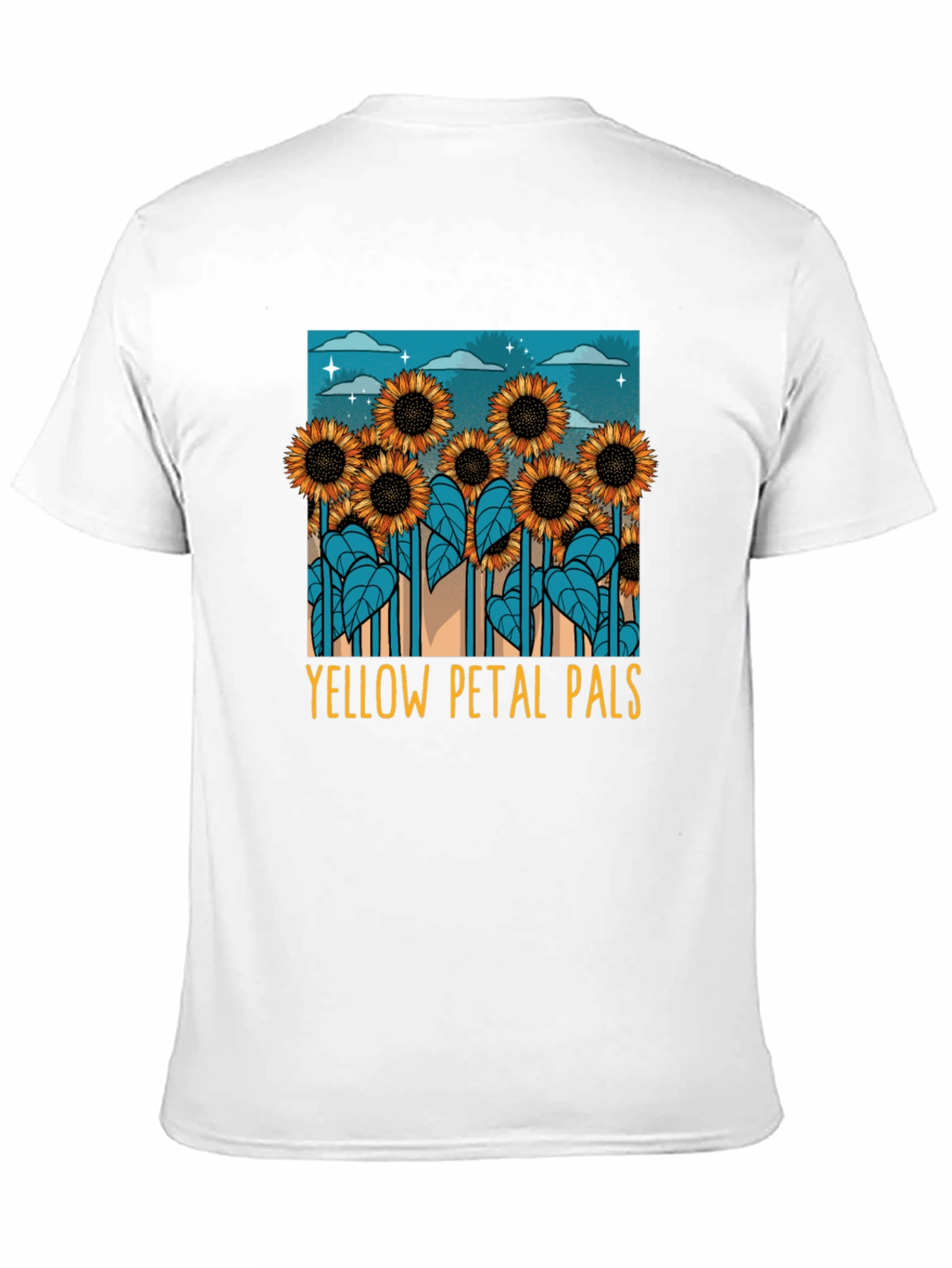 Black Sunflower Graphic Tee - Yellow Petal Pals T-Shirt view 11