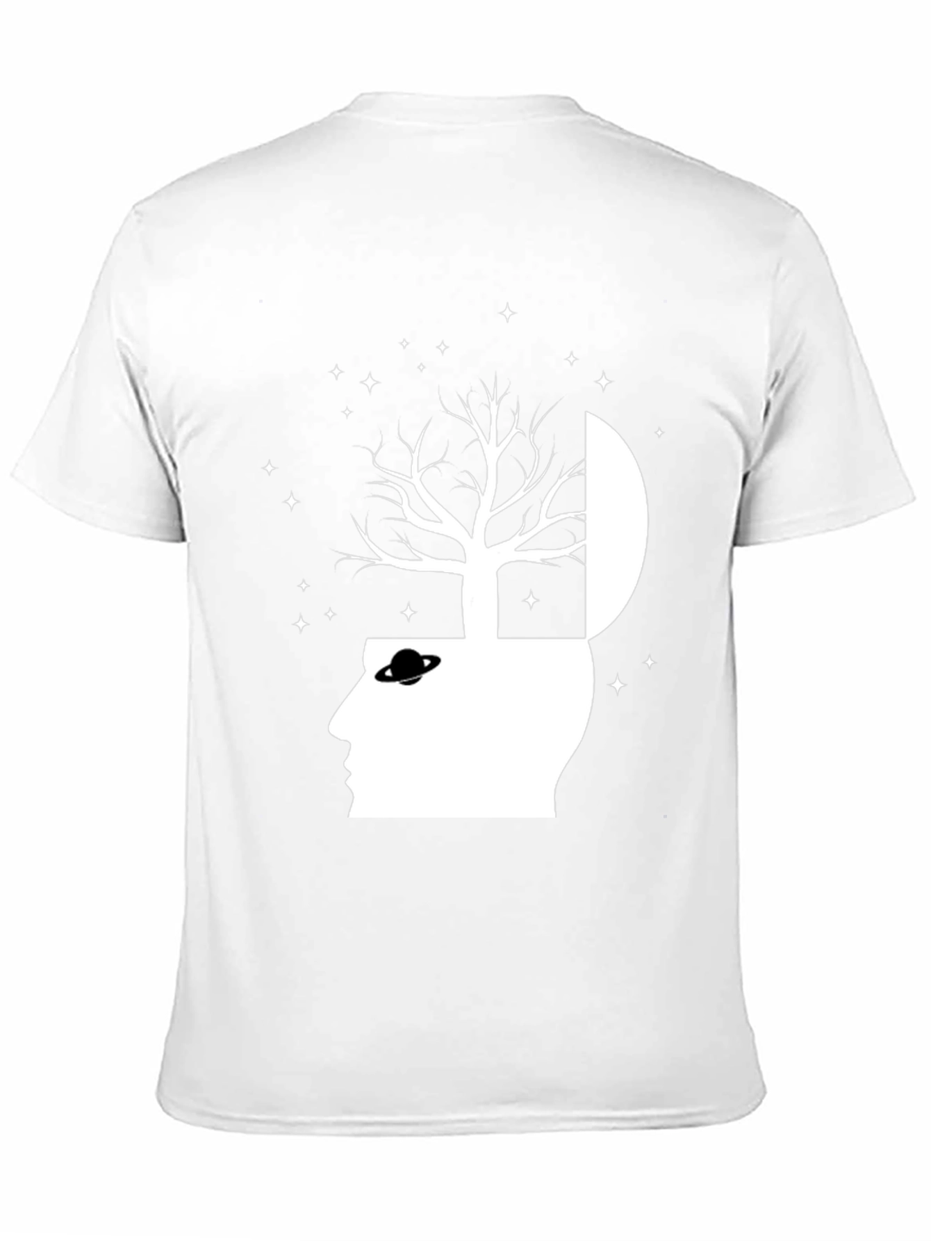 Black Cosmic Mind T-Shirt - Black Graphic Tee view 11