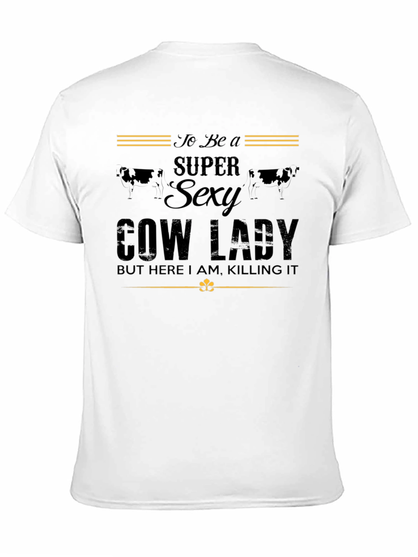 Black Super Sexy Cow Lady T-Shirt view 11