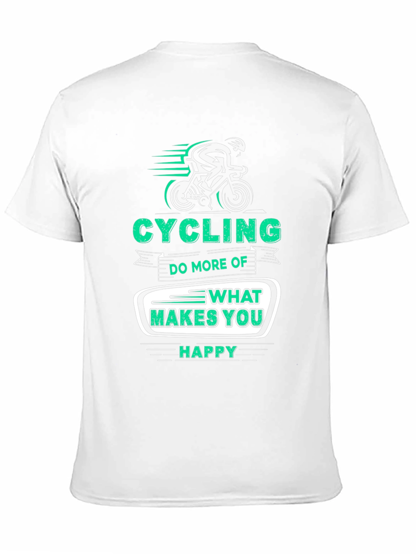 Cycling Makes You Happy Graphic T-Shirt - 11