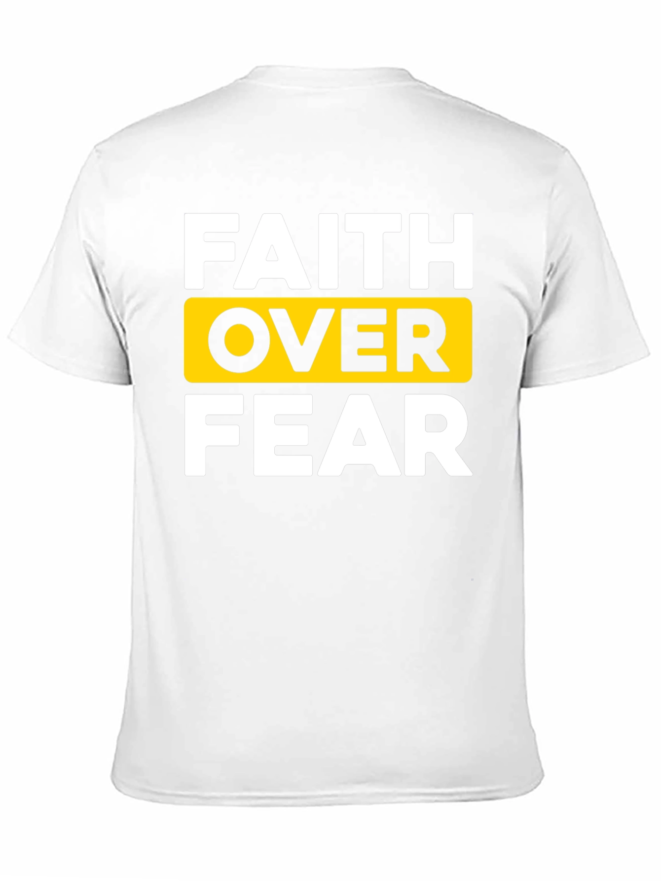 Black Faith Over Fear Black T-Shirt - Inspirational Design view 11