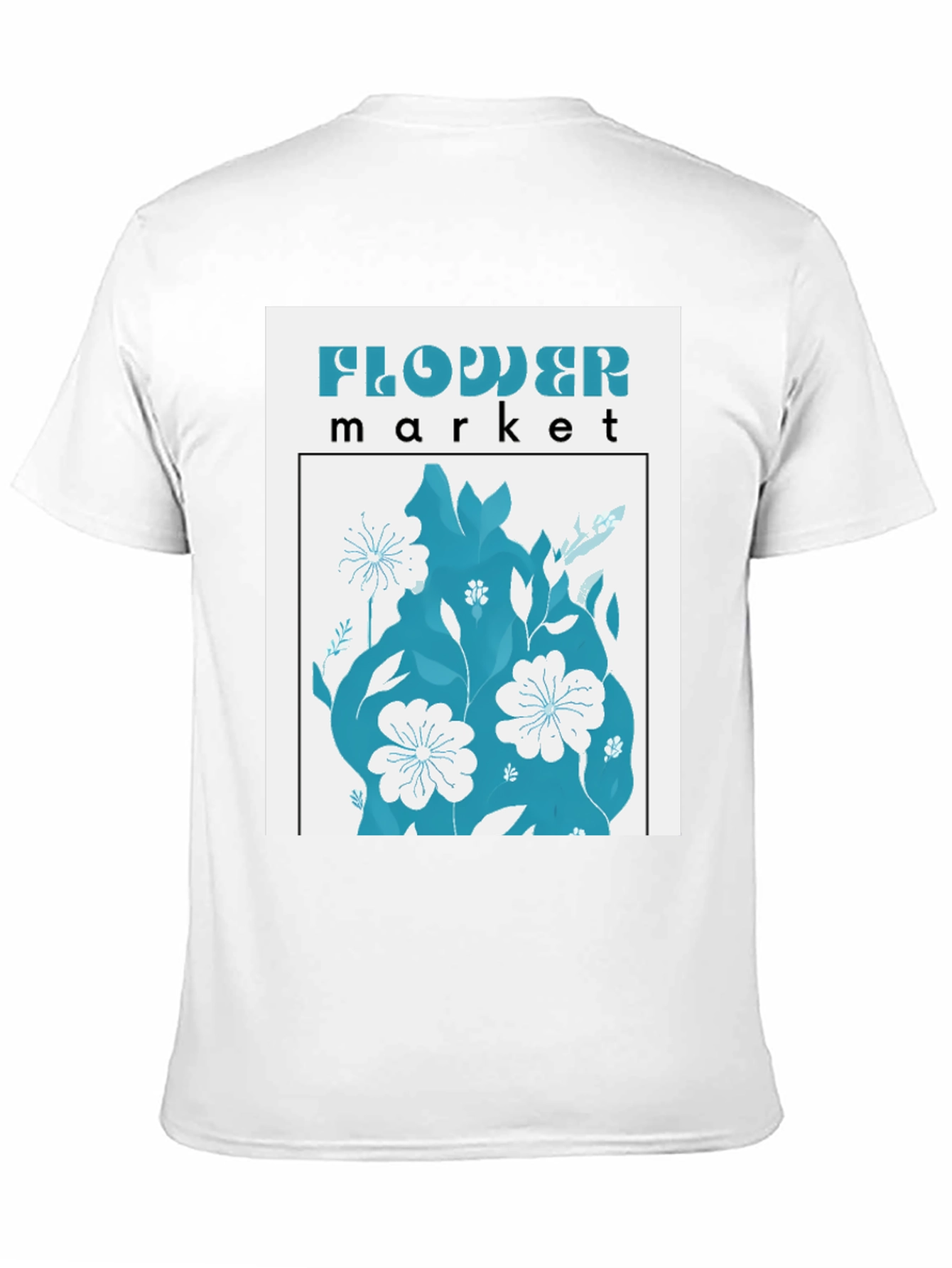 Black Floral Market Graphic Tee - Soft Cotton Blend T-Shirt view 11