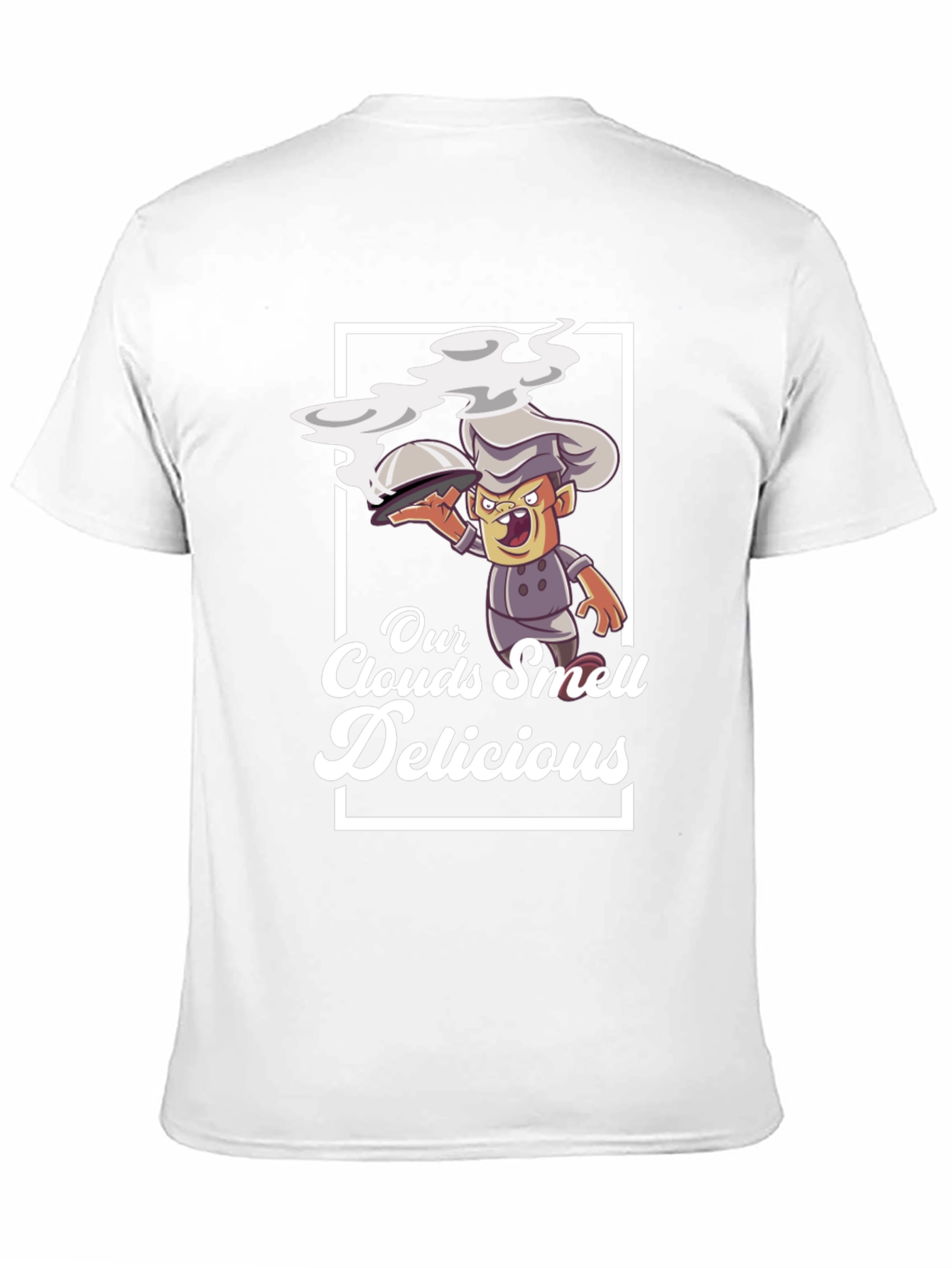 Black Our Clouds Smell Delicious T-Shirt Chef Cartoon Black view 11