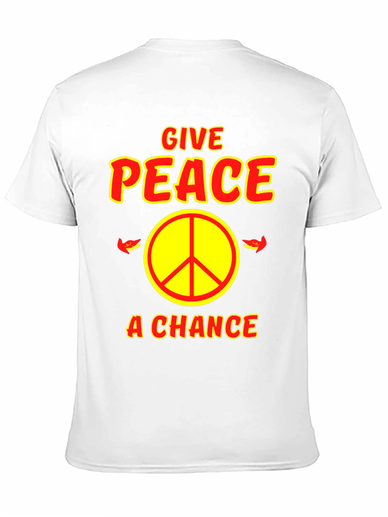 Black Give Peace A Chance Graphic T-Shirt view 11