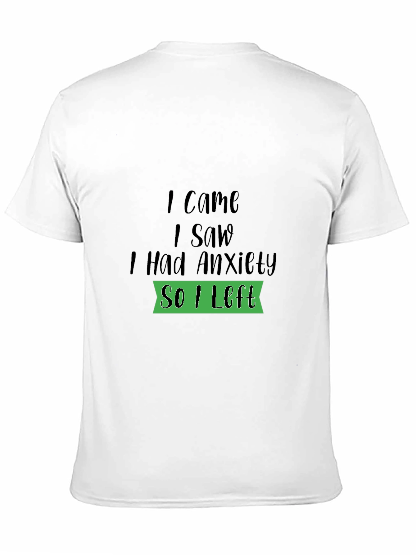 Black Anxiety Humor Black T-Shirt view 11