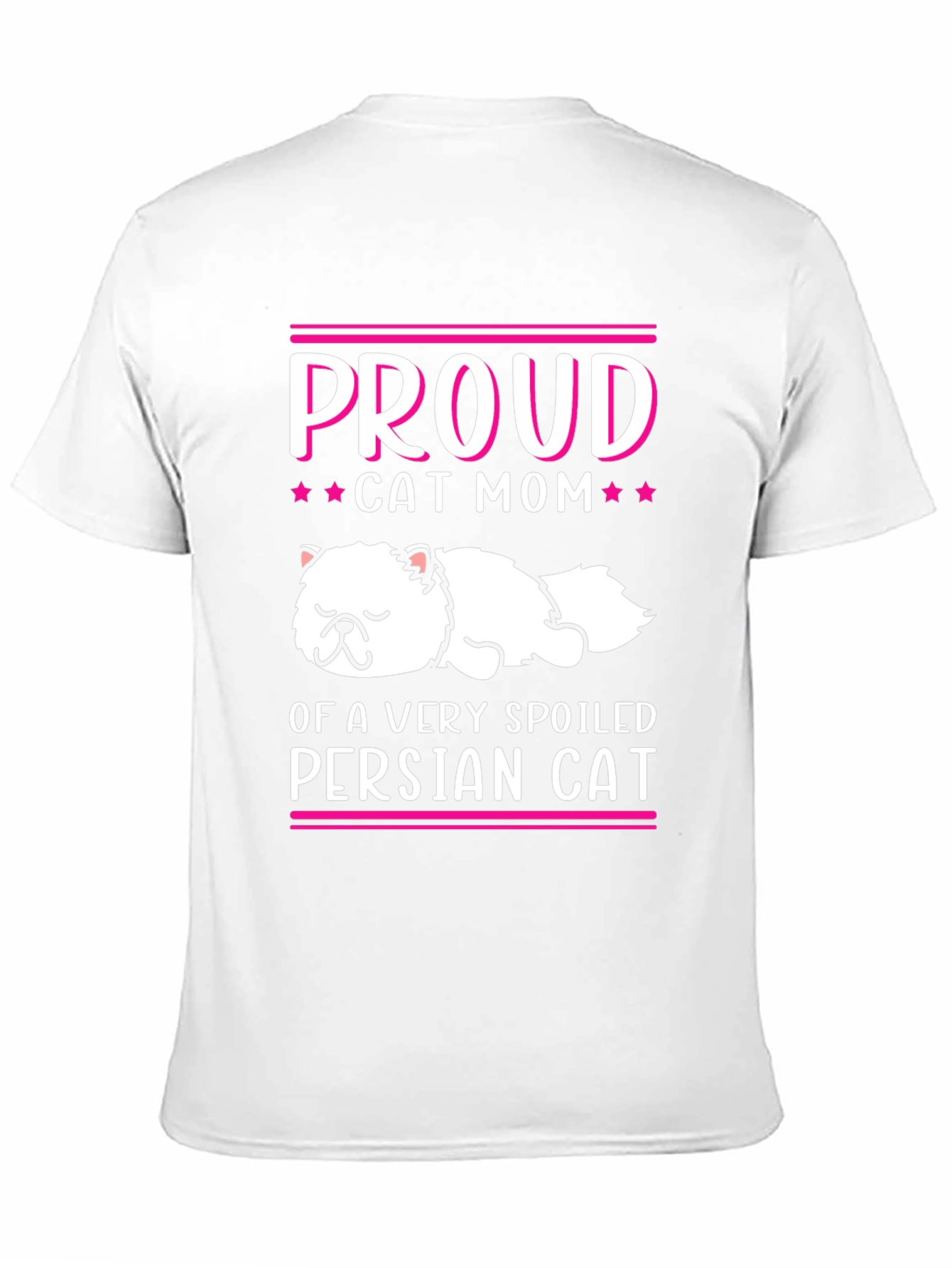 Black Proud Cat Mom T-Shirt - Spoiled Persian Cat view 11