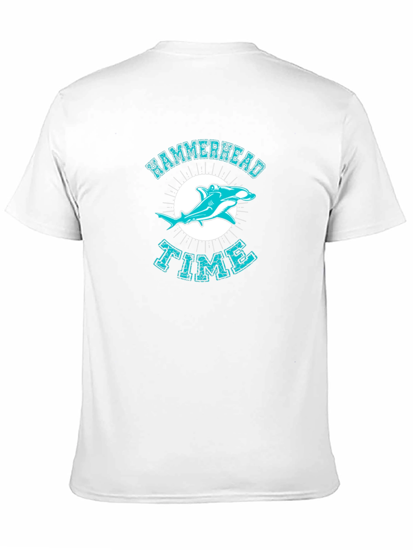 Black Hammerhead Shark Time Graphic T-Shirt view 11