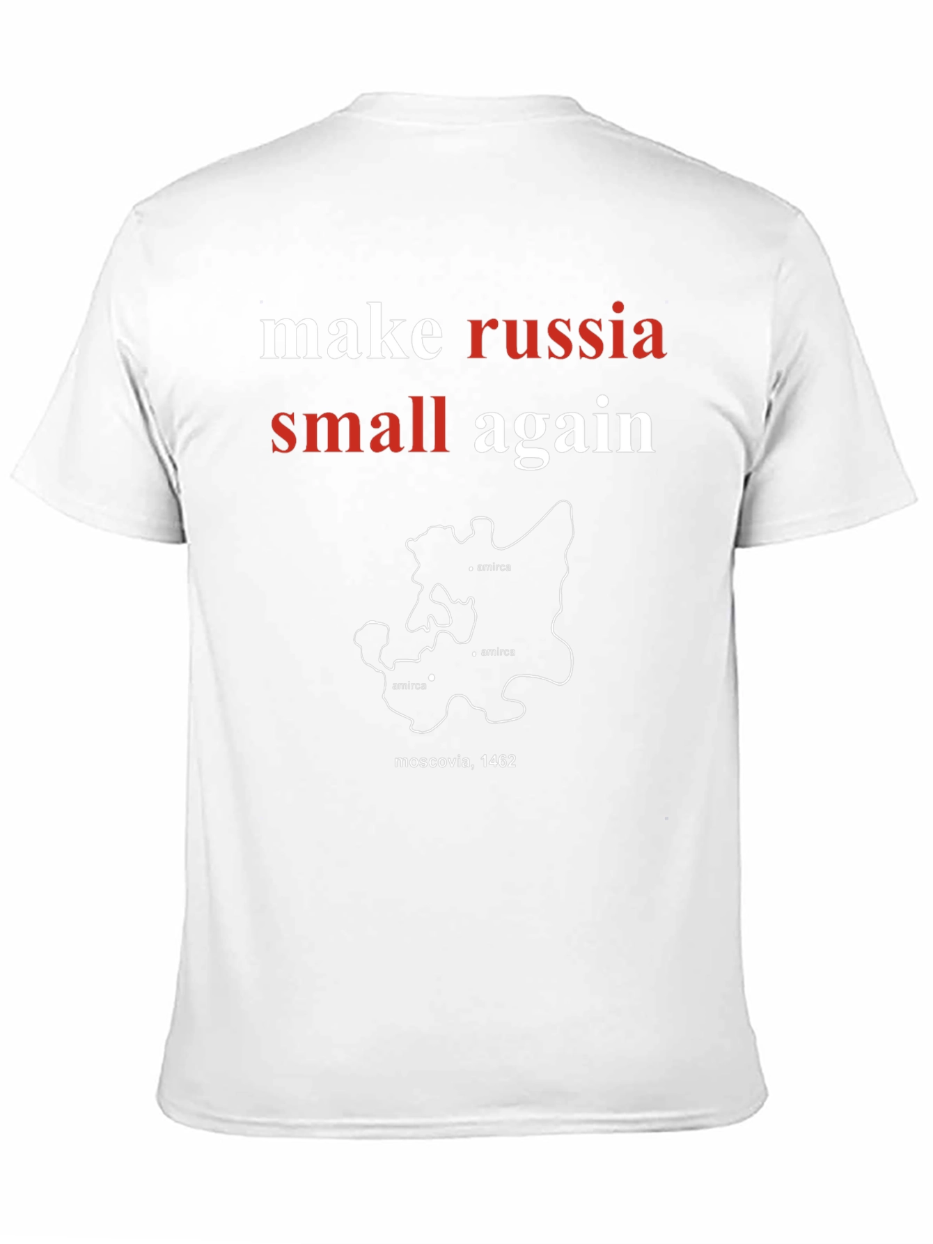 Black Make Russia Small Again T-Shirt - Black Cotton Tee view 11