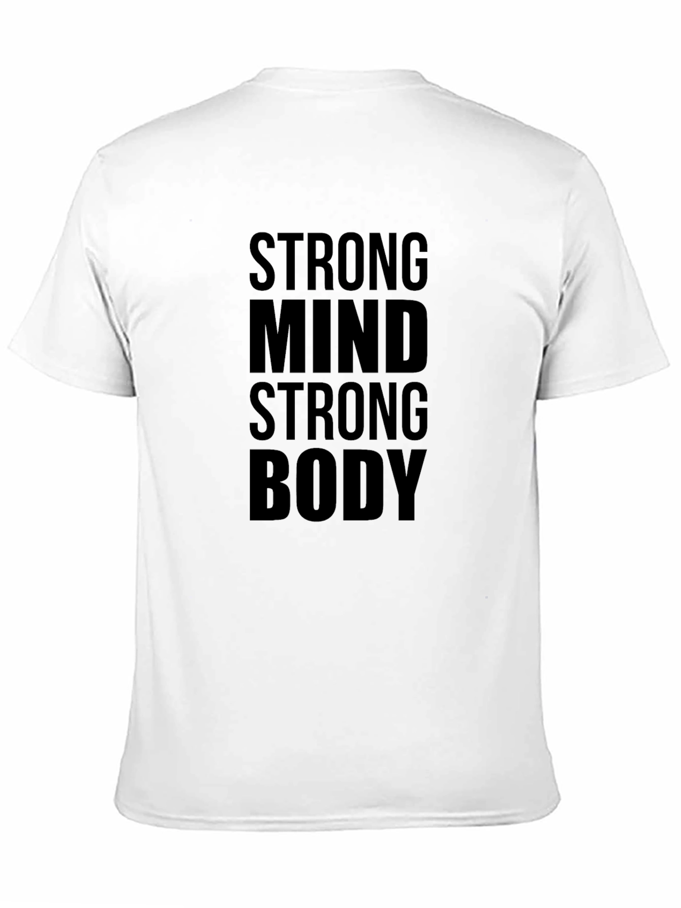 Black Strong Mind Strong Body Black Graphic Tee view 11