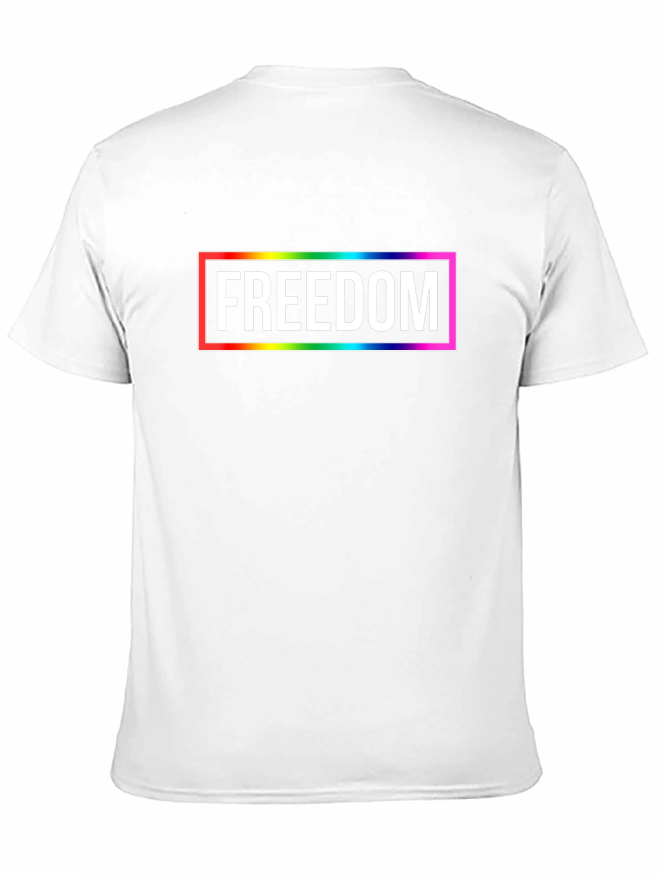 Black Freedom Rainbow Graphic Tee - Unisex T-Shirt view 11