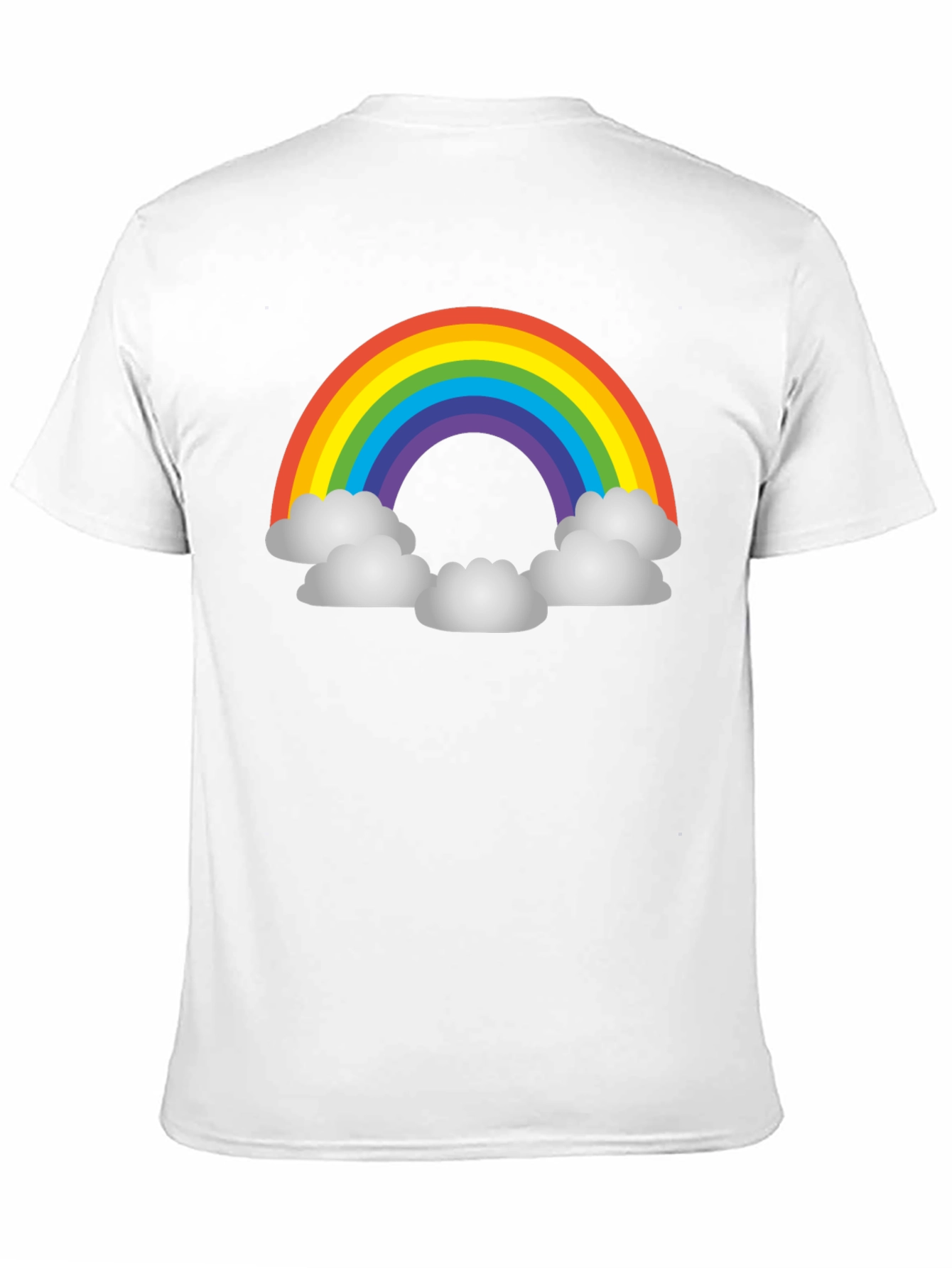Black Rainbow Cloud Graphic T-Shirt - Unisex Black Tee view 11