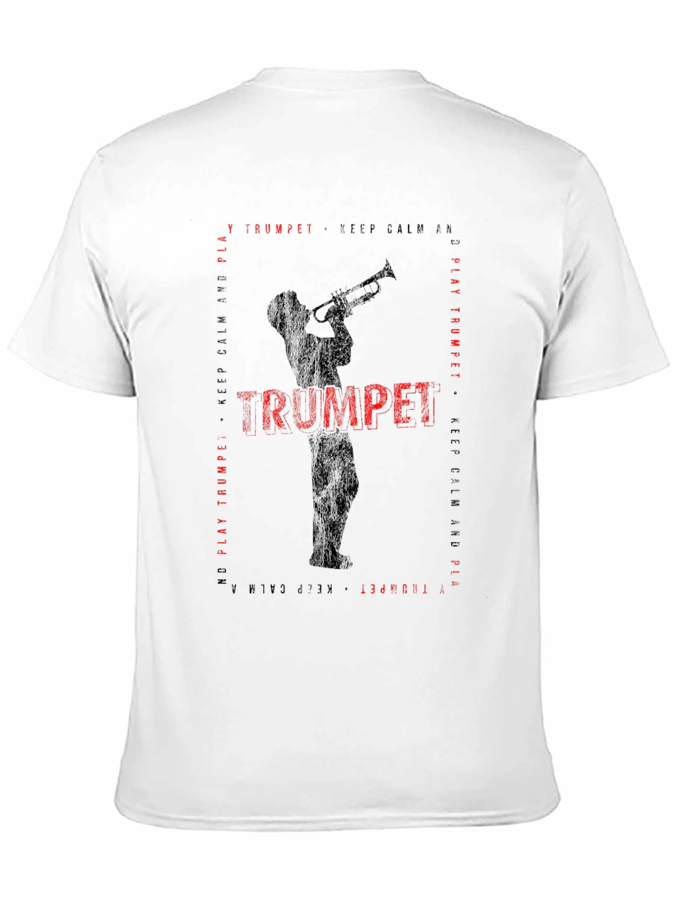 Black Keep Calm and Play Trumpet T-Shirt view 11