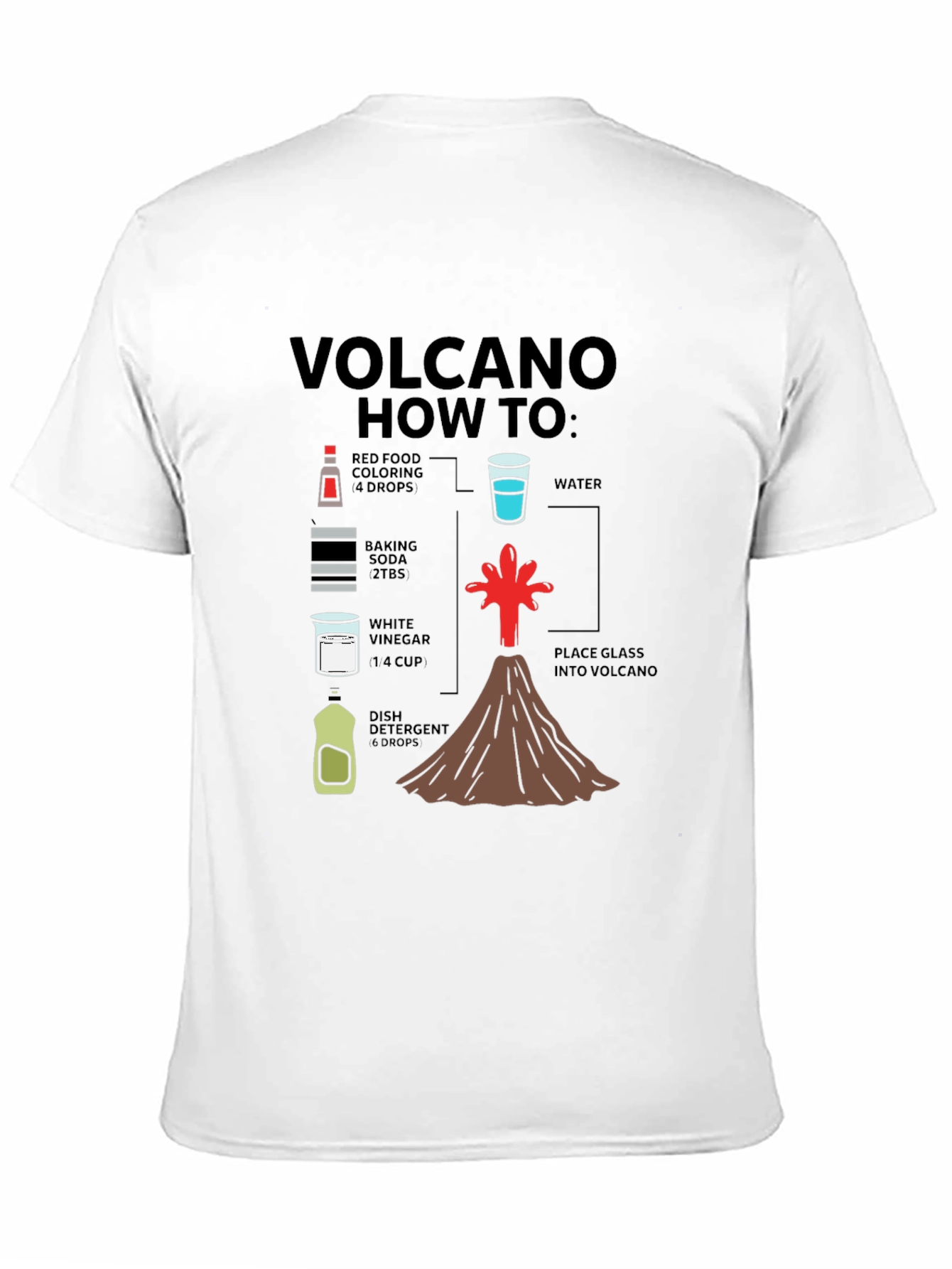 Volcano How-To T-Shirt Science Experiment Tee - 11