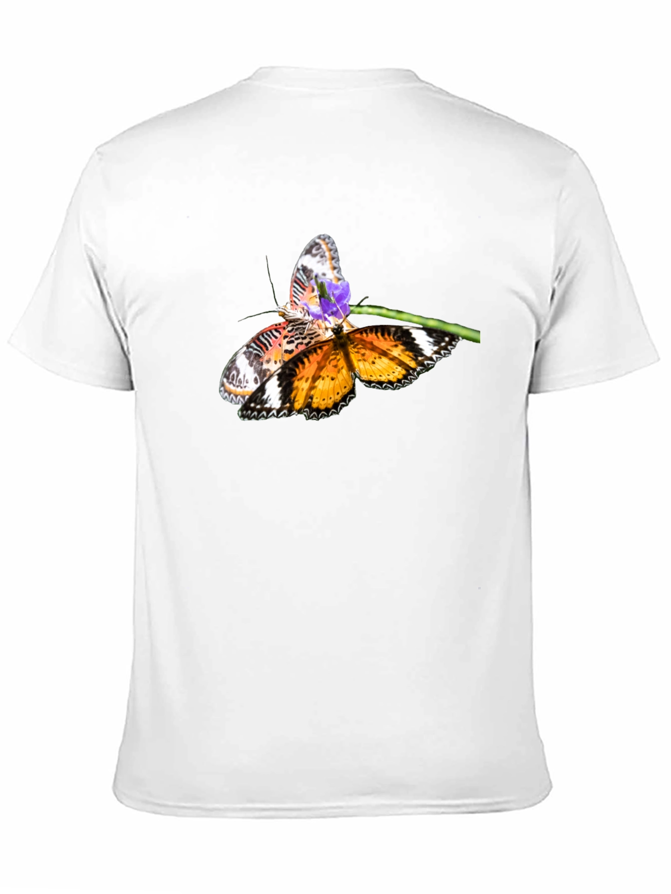 Black Butterfly Graphic Print Black T-Shirt view 11