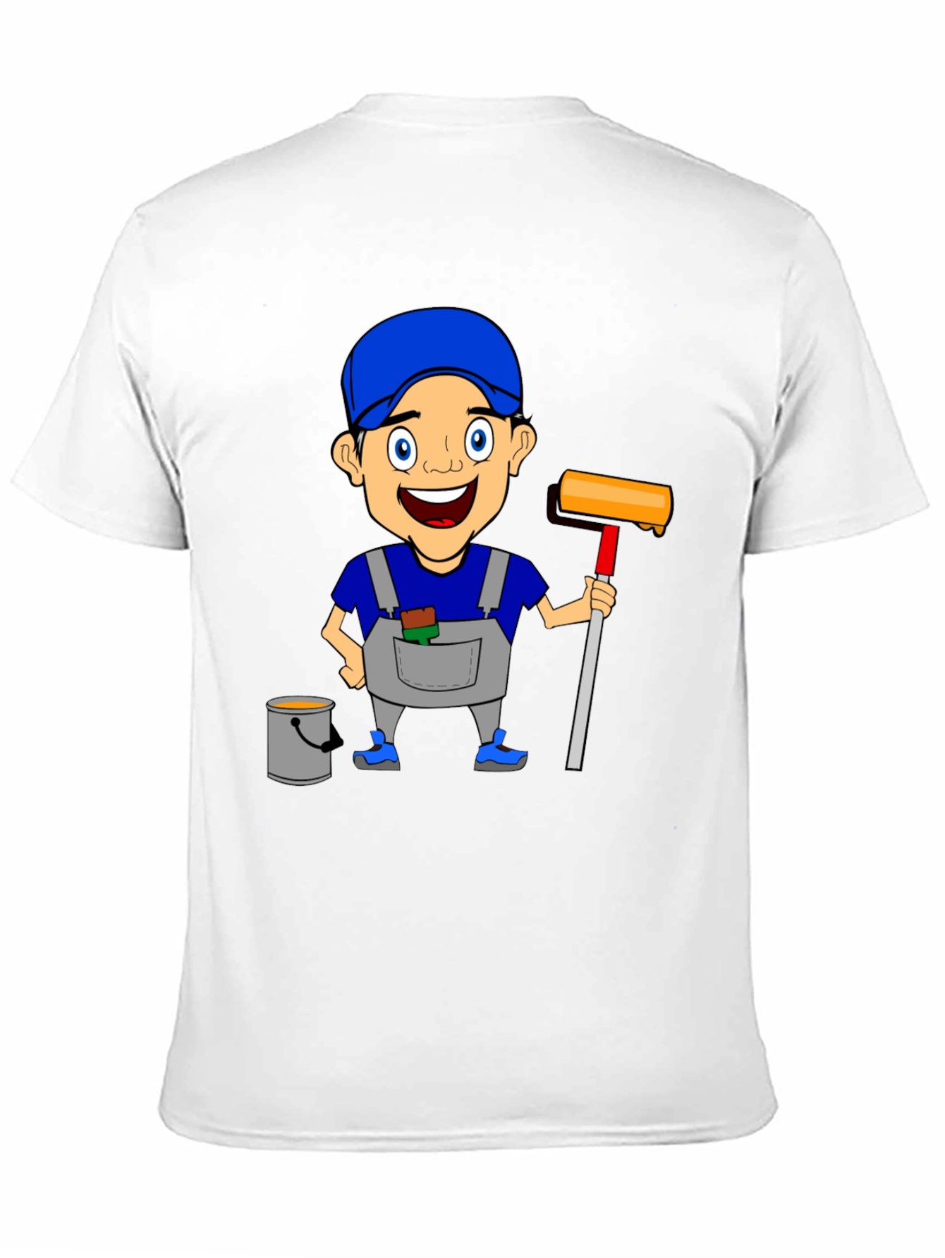 Black Painter Cartoon Graphic T-Shirt view 11