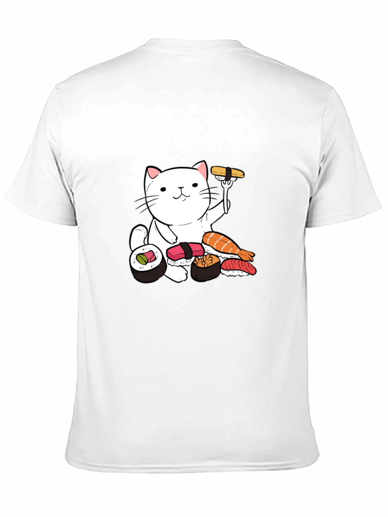 Black Sushi Cat Graphic T-Shirt - Cute & Comfy view 11