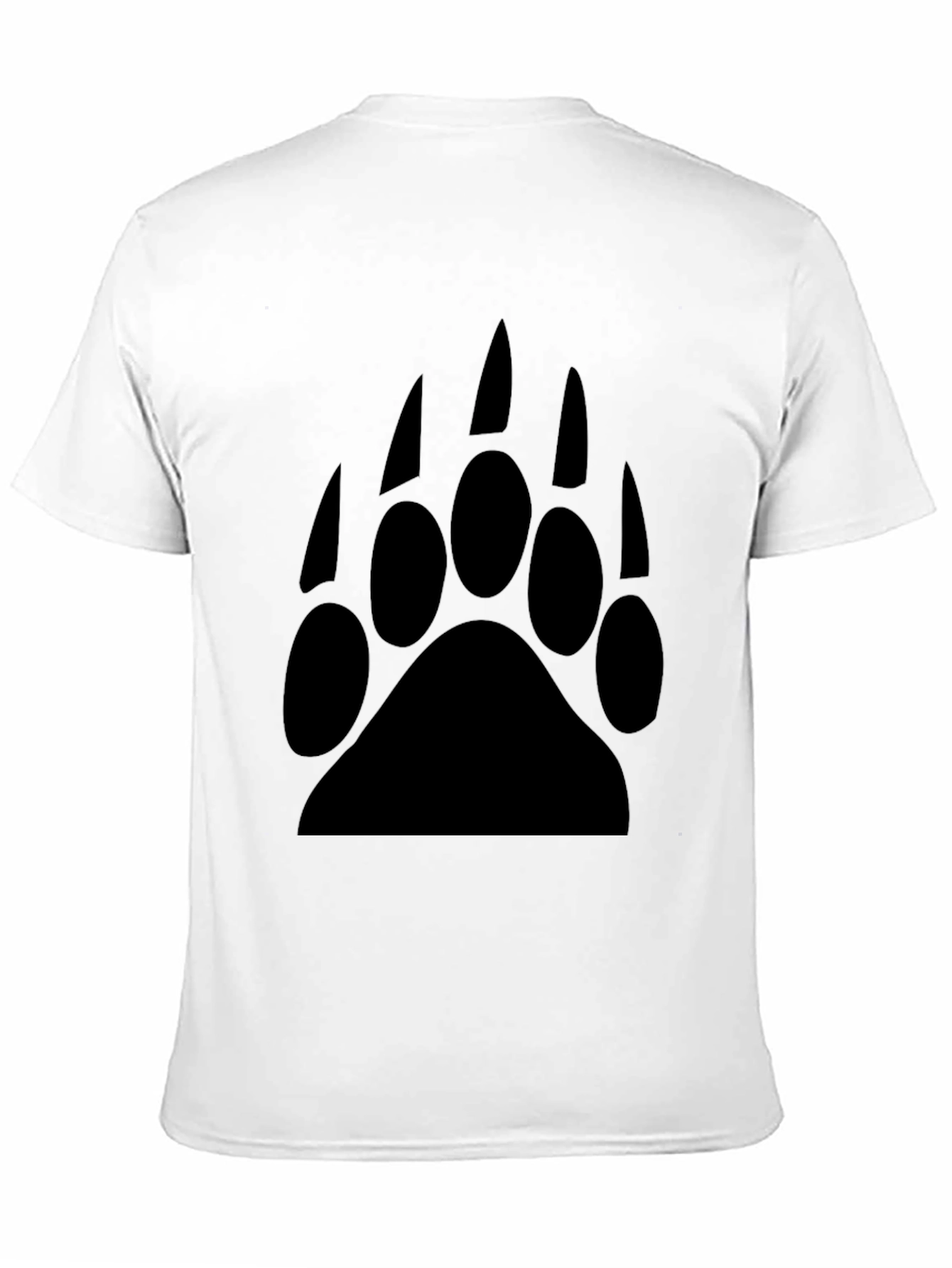 Black Bear Paw Graphic Tee - Men's Black T-Shirt view 11