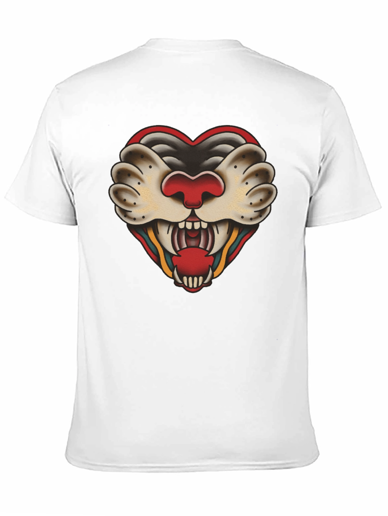 Black Heart Tattoo Graphic Tee - Bold Black Cotton view 11
