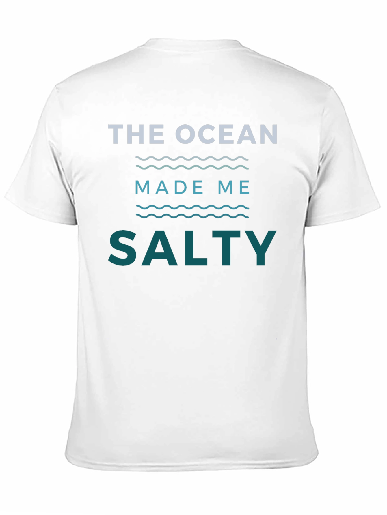 Black The Ocean Made Me Salty Tee - Black Cotton Shirt view 11