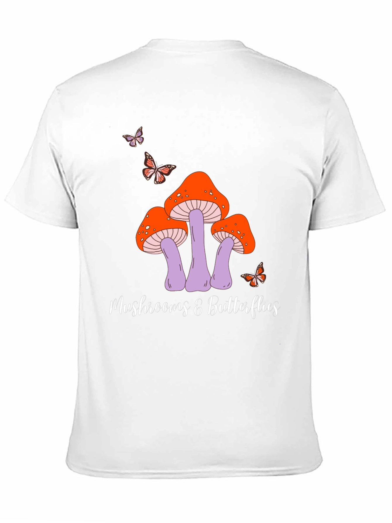 Black Mushroom & Butterfly Graphic Tee view 11