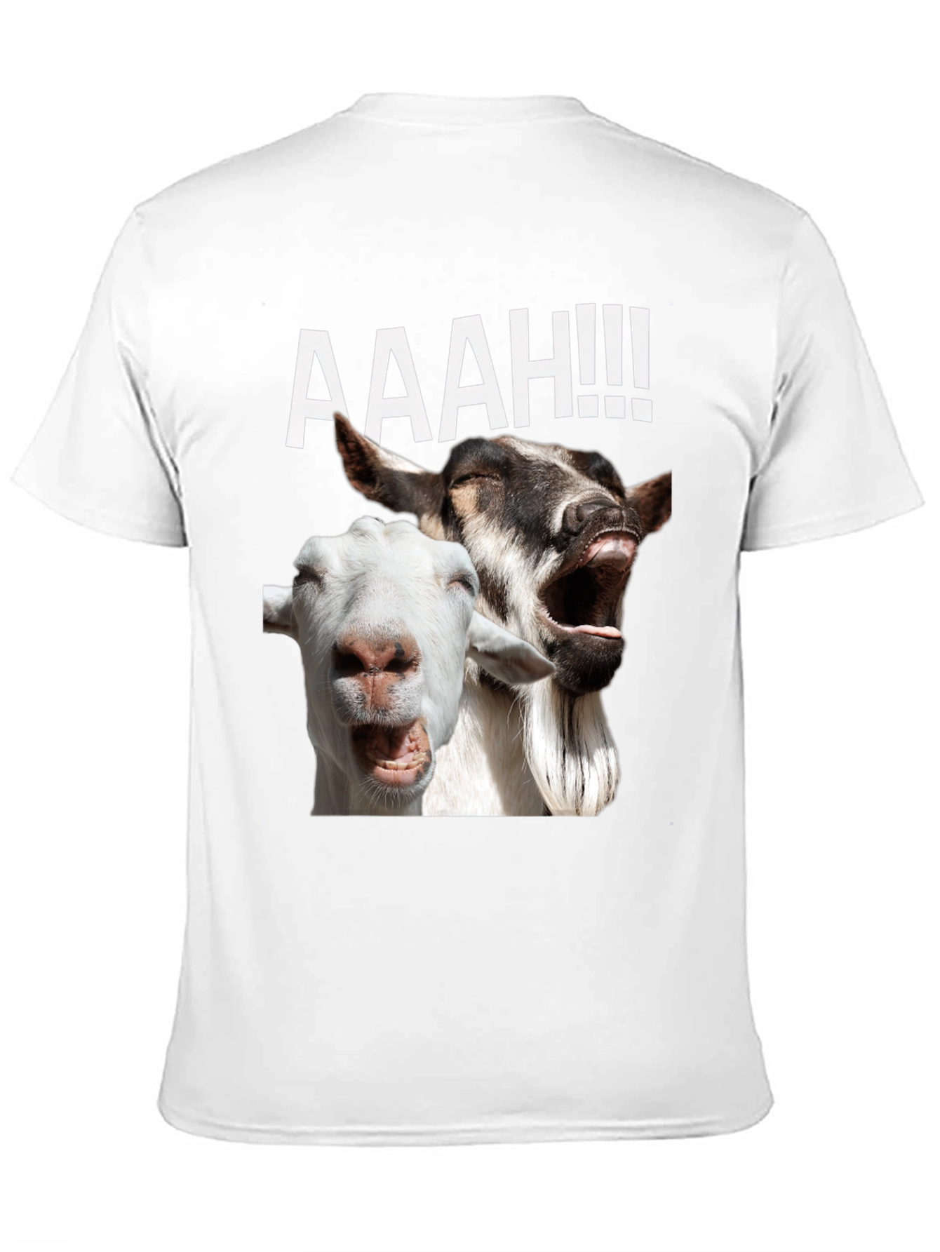 Black Screaming Goats Graphic Tee - Hilarious Novelty T-Shirt view 11