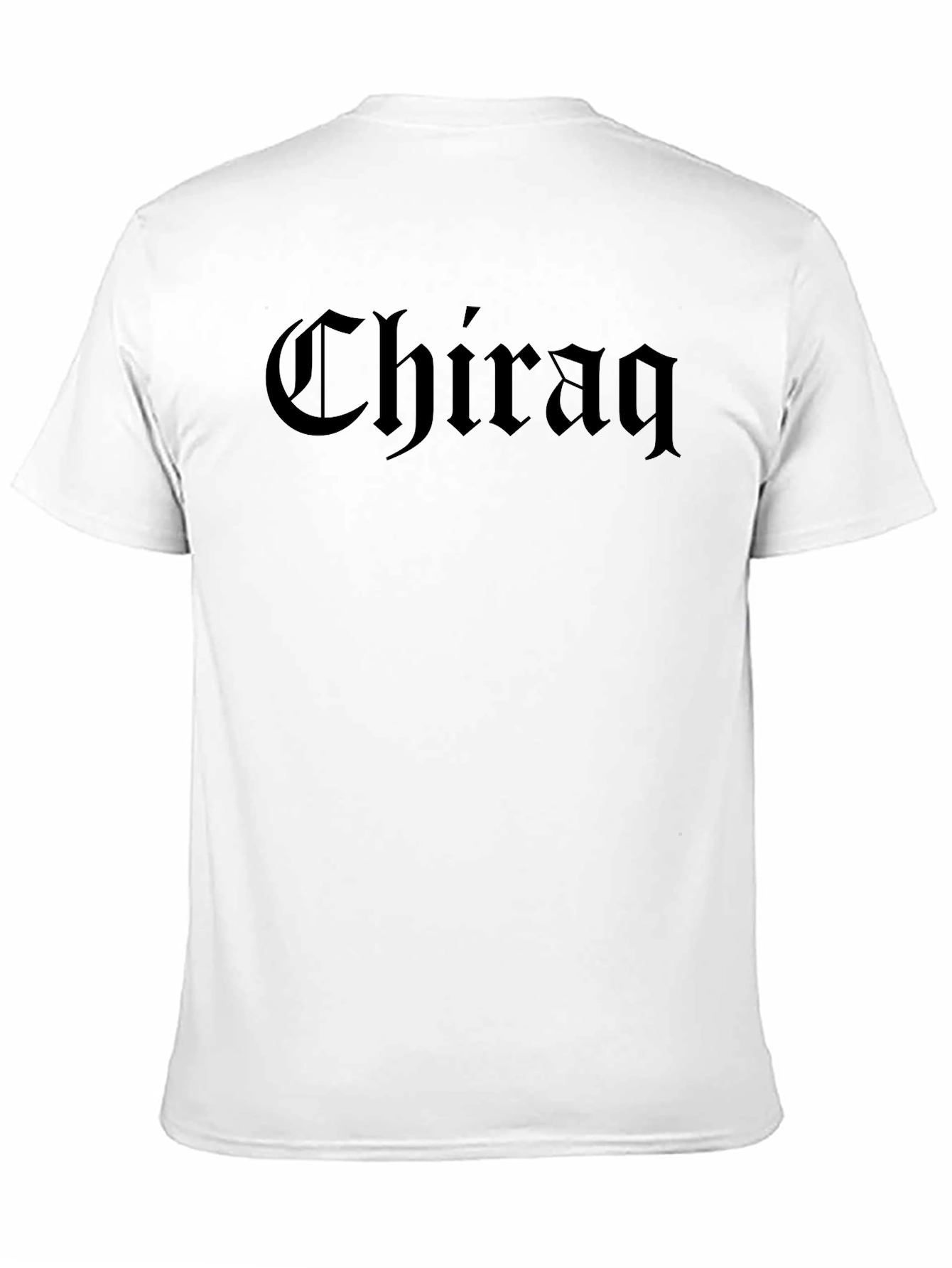 Black Chiraq Text Graphic Black T-Shirt view 11