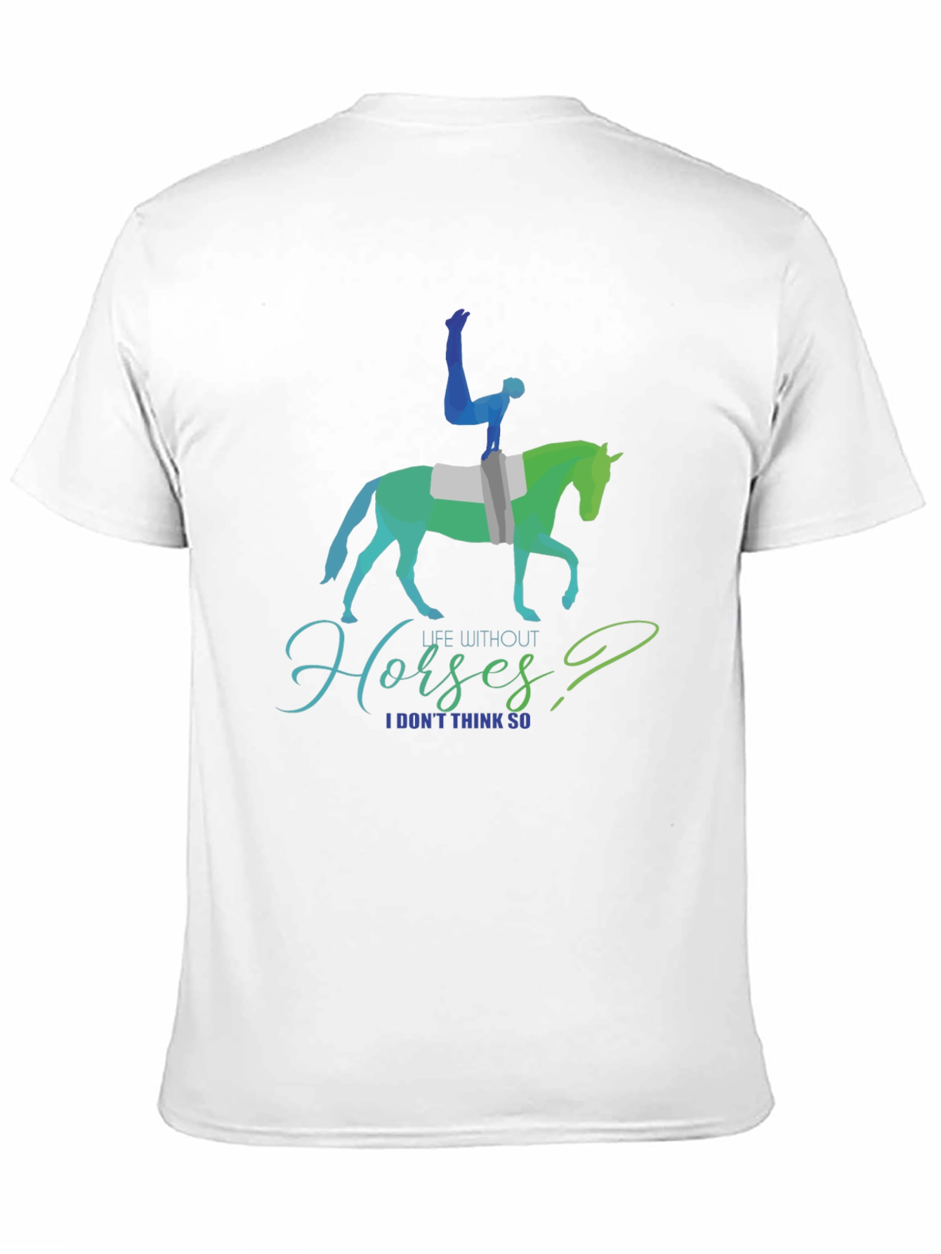 Black Equestrian T-Shirt: Life Without Horses? view 11