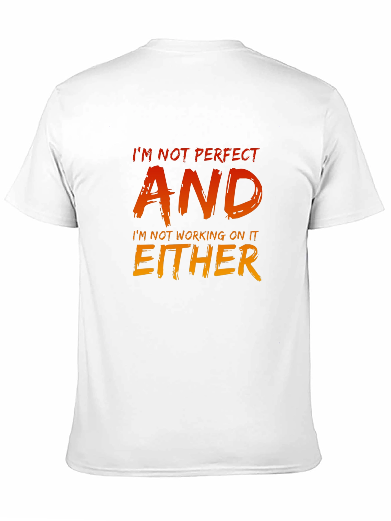 Black I'm Not Perfect Graphic Tee - Men's Black T-Shirt view 11