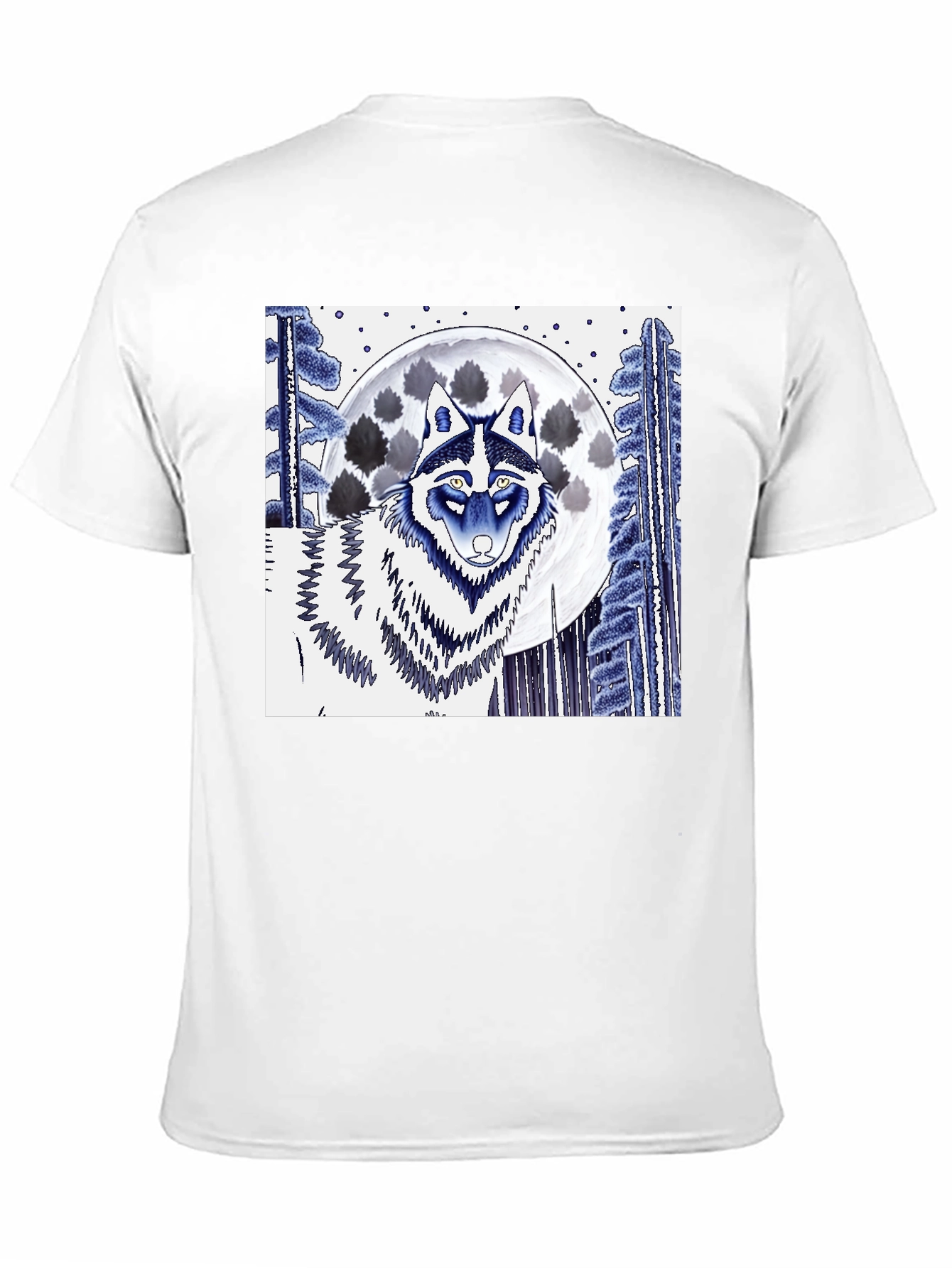 Black Wolf & Moon Graphic Tee view 11