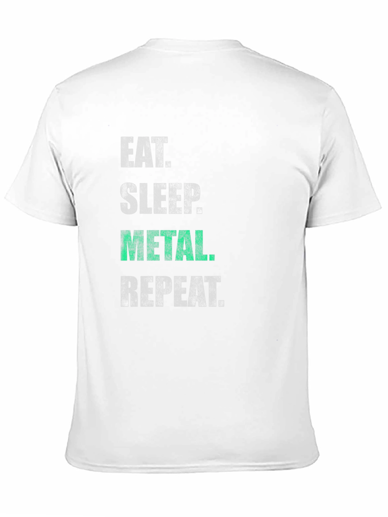 Black Eat Sleep Metal Repeat T-Shirt - Black Graphic Tee view 11