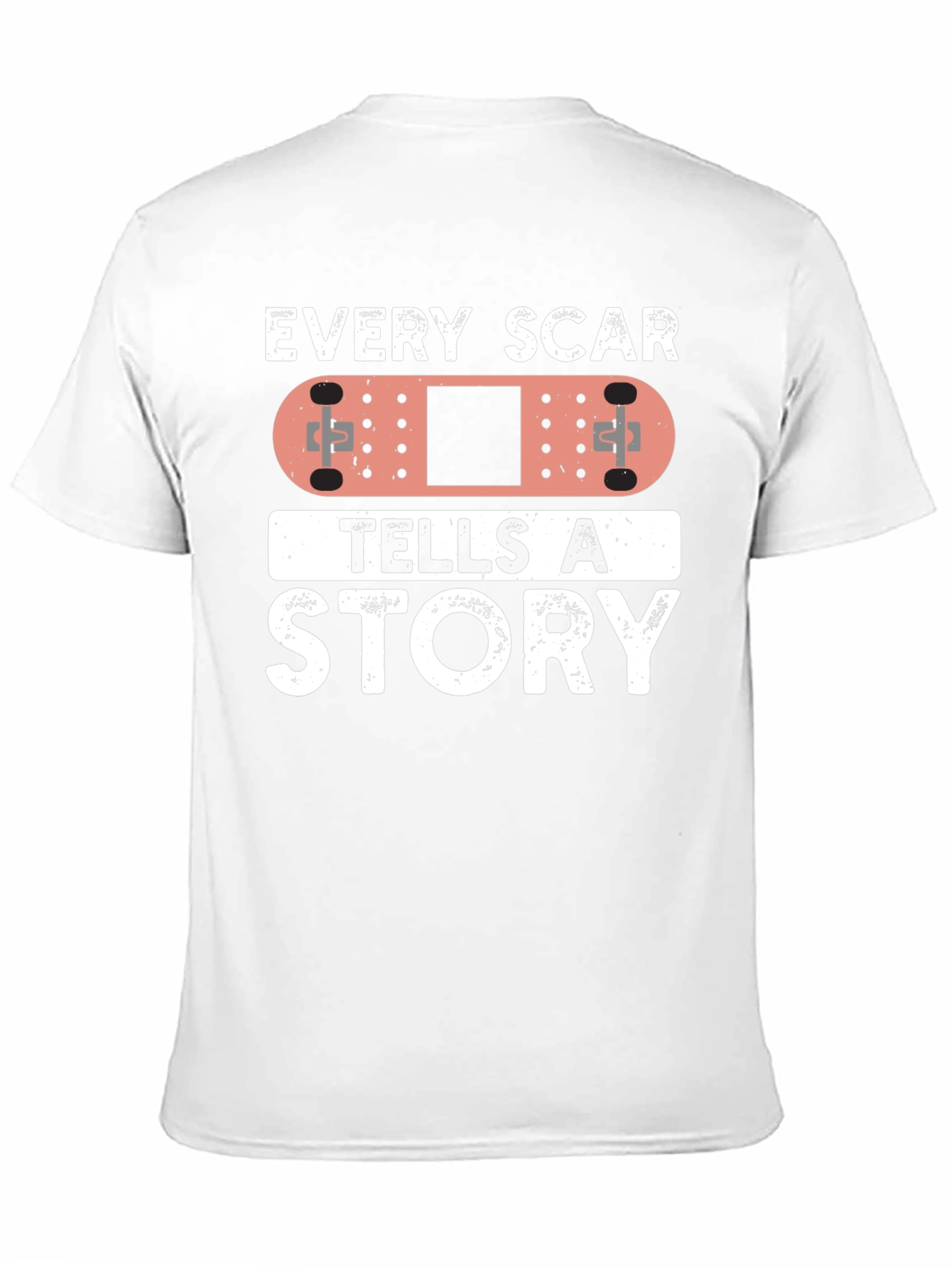 Black Every Scar Tells A Story Bandage Graphic T-Shirt view 11