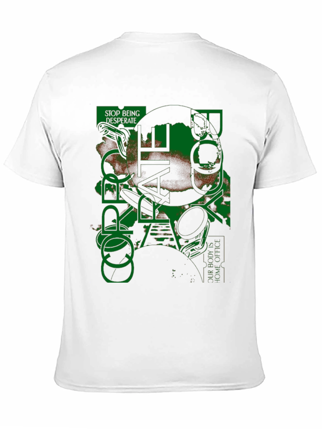 Black Abstract Graphic Tee - Stop Being Desperate T-Shirt view 11